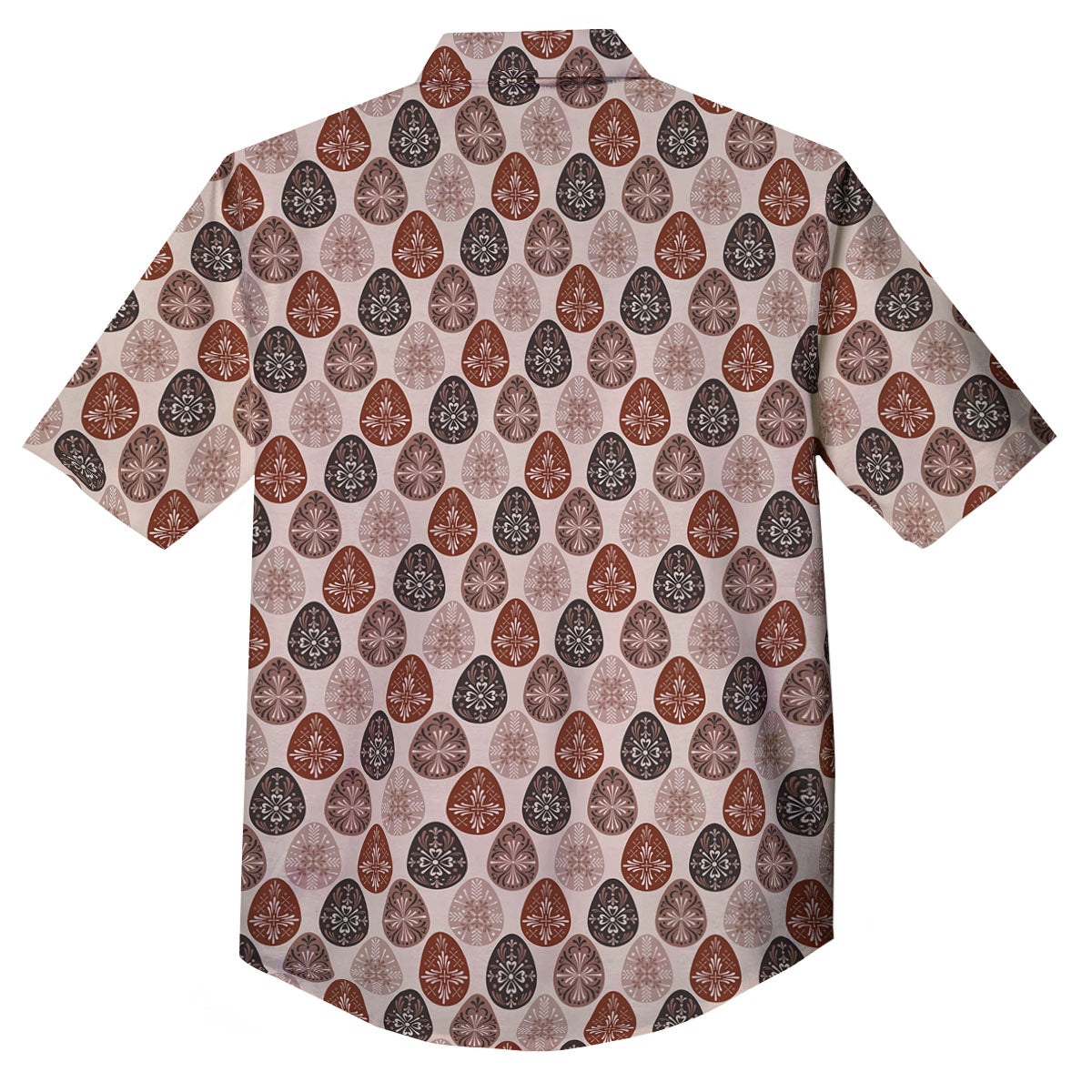 Easter Eggs Bohemian Print Pattern Button Up Shirt-grizzshop