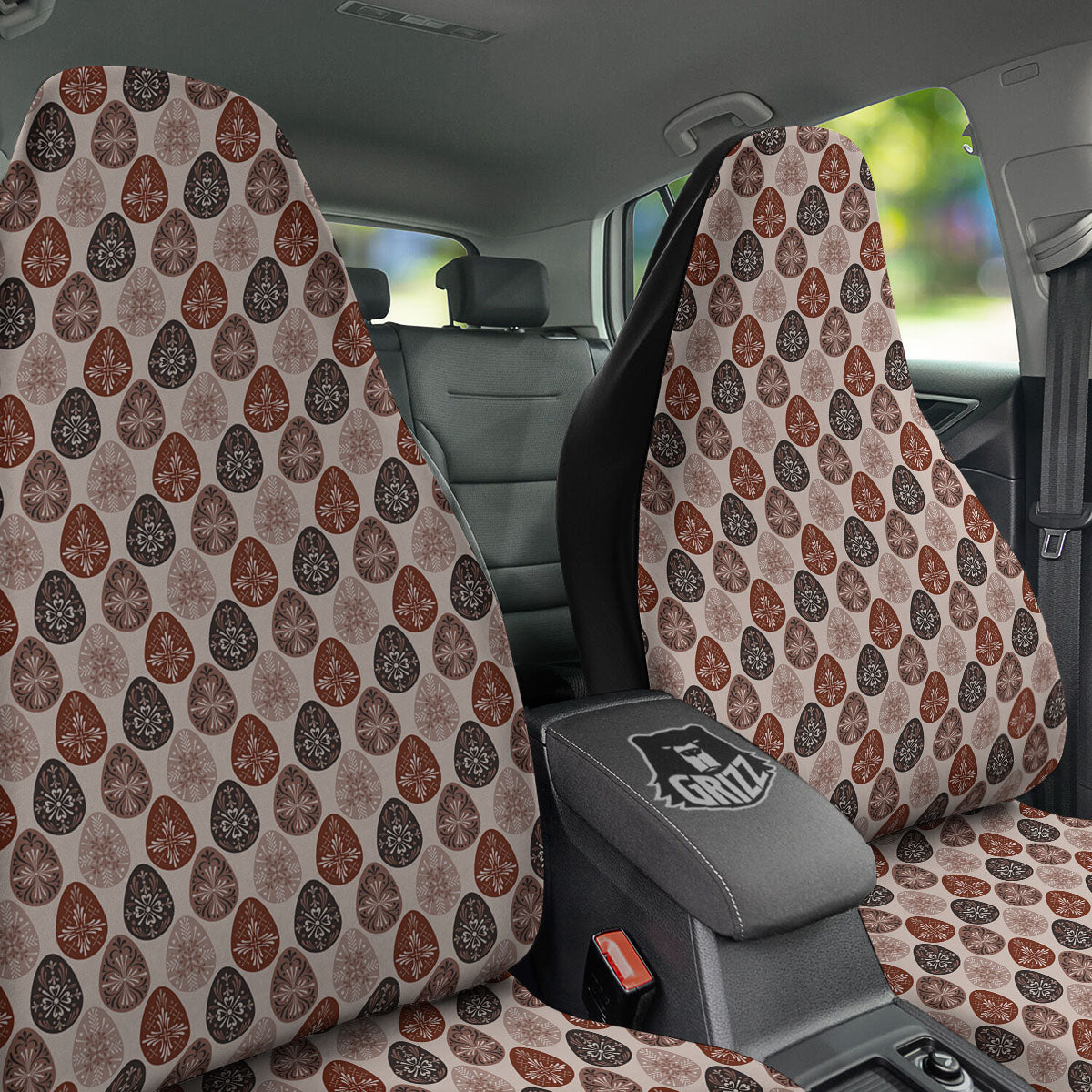 Easter Eggs Bohemian Print Pattern Car Seat Covers-grizzshop