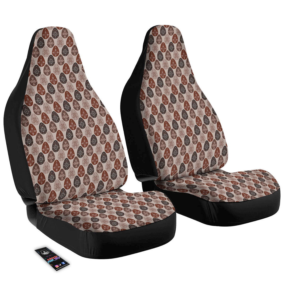 Easter Eggs Bohemian Print Pattern Car Seat Covers-grizzshop