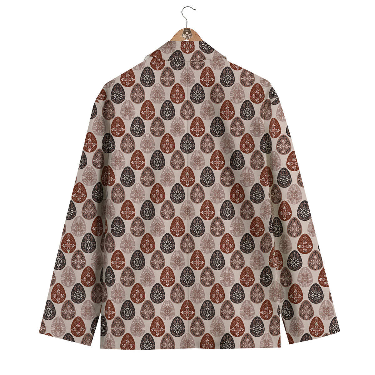 Easter Eggs Bohemian Print Pattern Men's Blazer-grizzshop