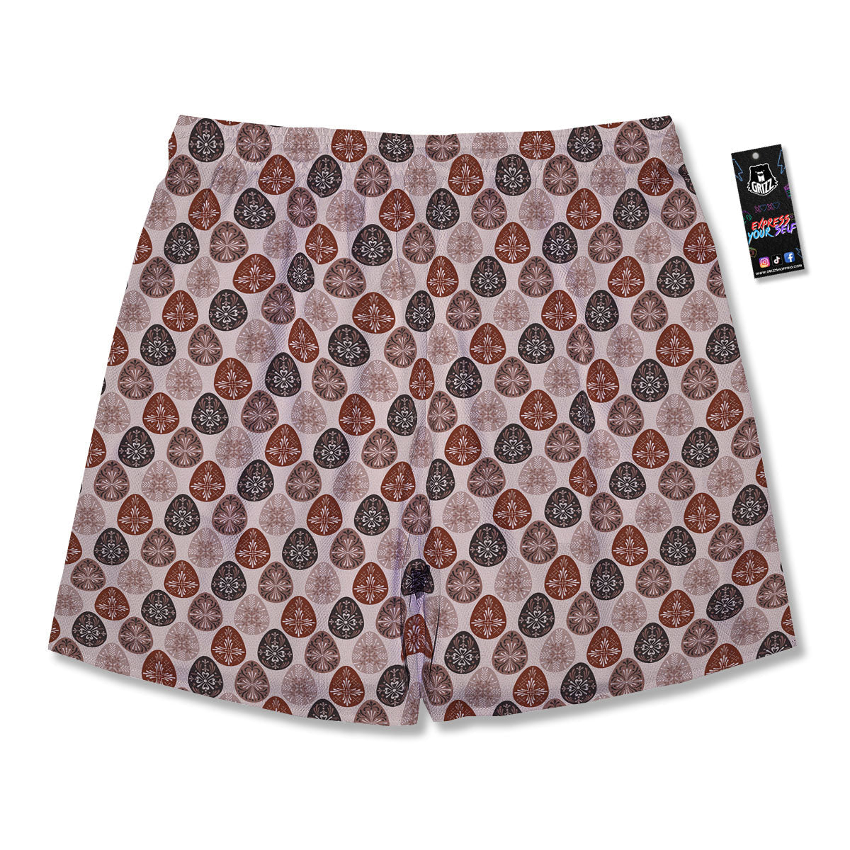 Easter Eggs Bohemian Print Pattern Men's Running Shorts-grizzshop