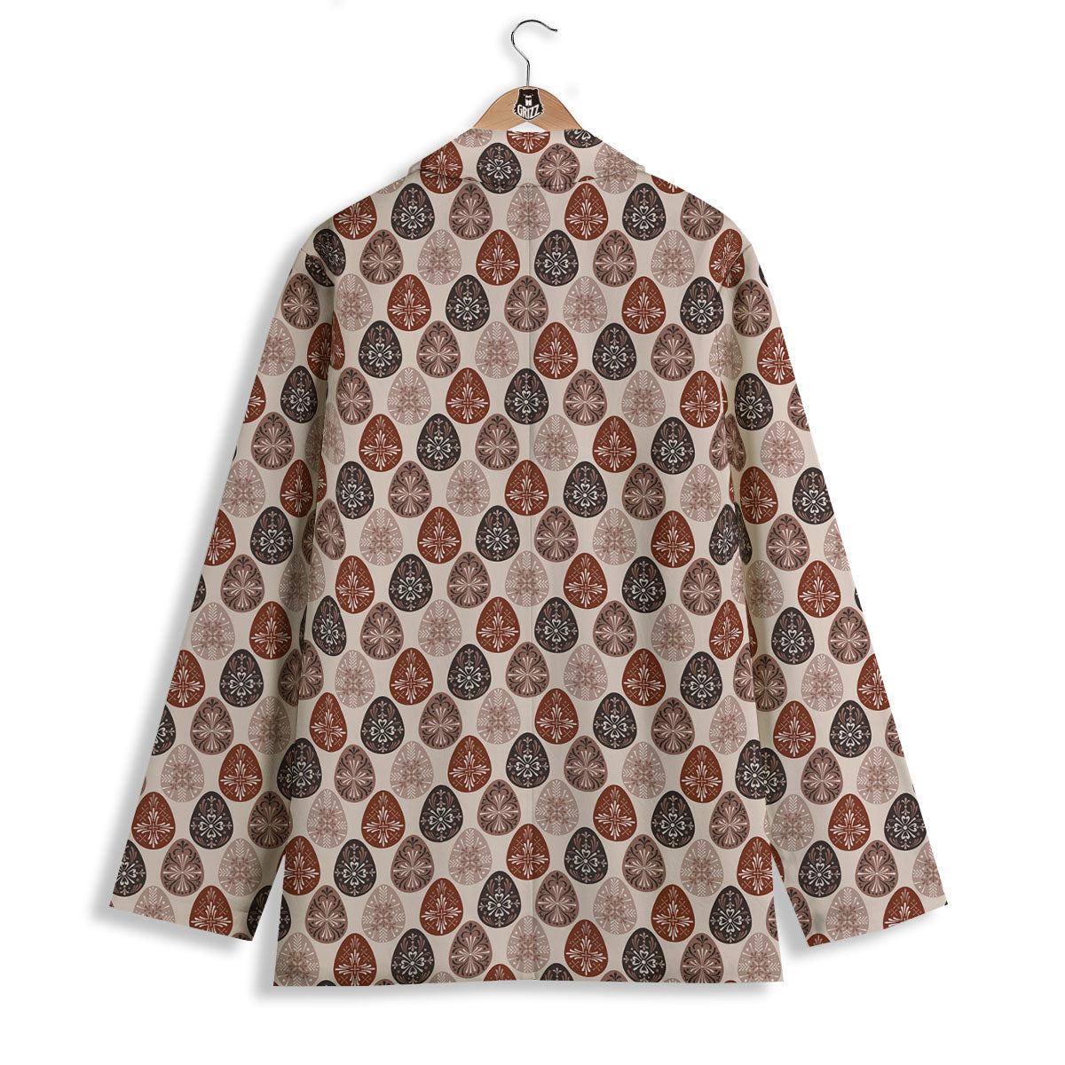 Easter Eggs Bohemian Print Pattern Women's Blazer-grizzshop