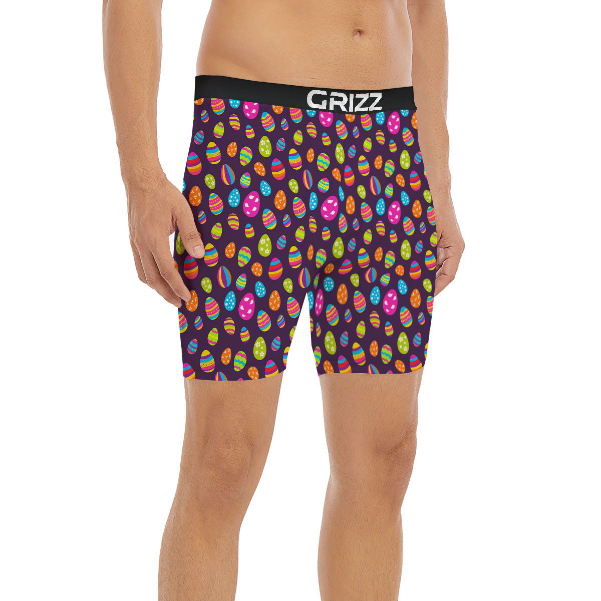 Easter Eggs Colorful Cute Print Pattern Boxer Briefs-grizzshop