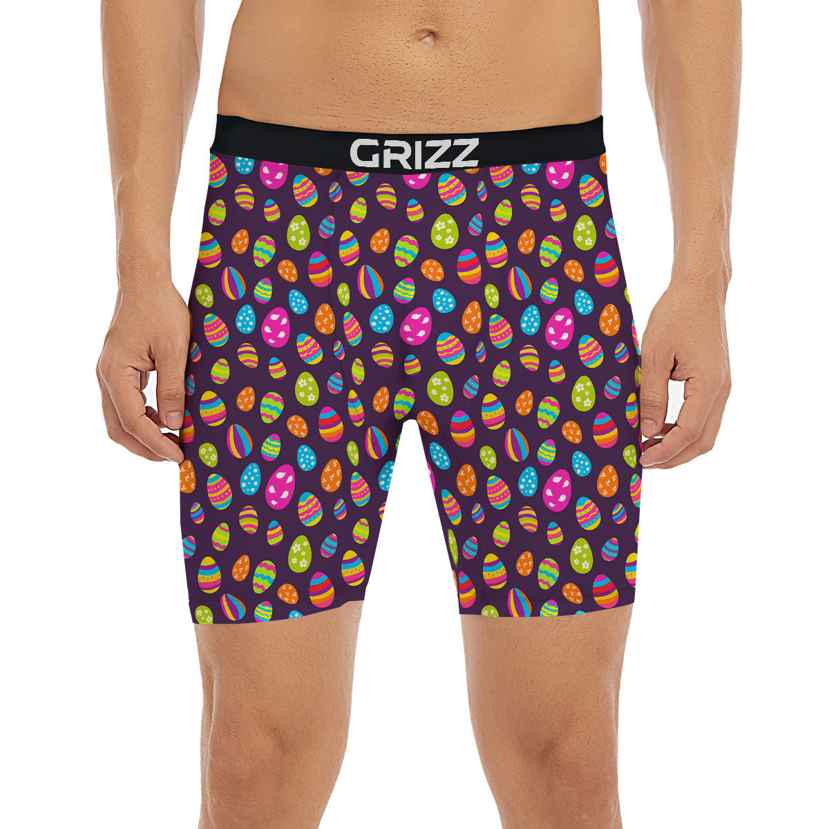 Easter Eggs Colorful Cute Print Pattern Boxer Briefs-grizzshop