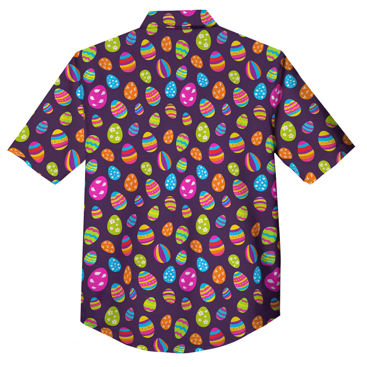 Easter Eggs Colorful Cute Print Pattern Button Up Shirt-grizzshop