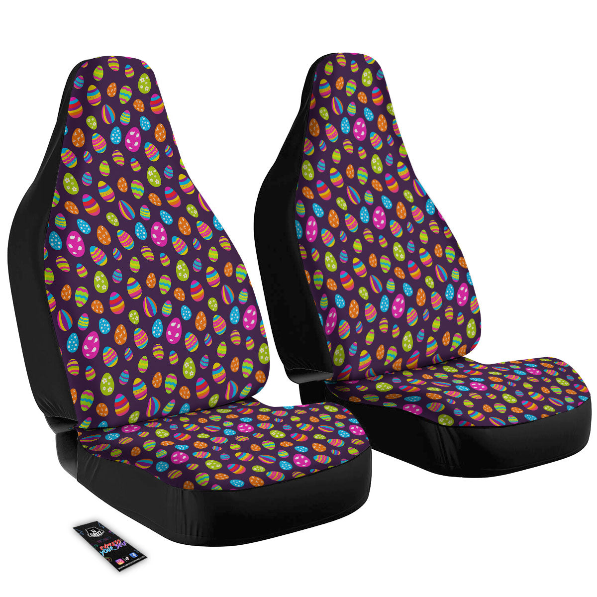 Easter Eggs Colorful Cute Print Pattern Car Seat Covers-grizzshop