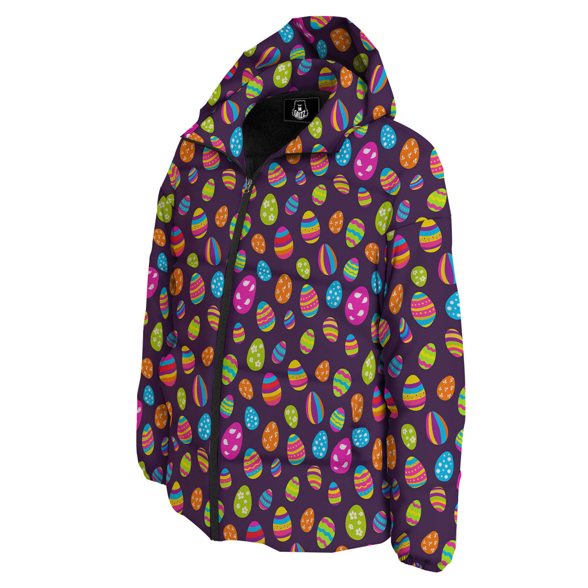 Easter Eggs Colorful Cute Print Pattern Down Jacket-grizzshop