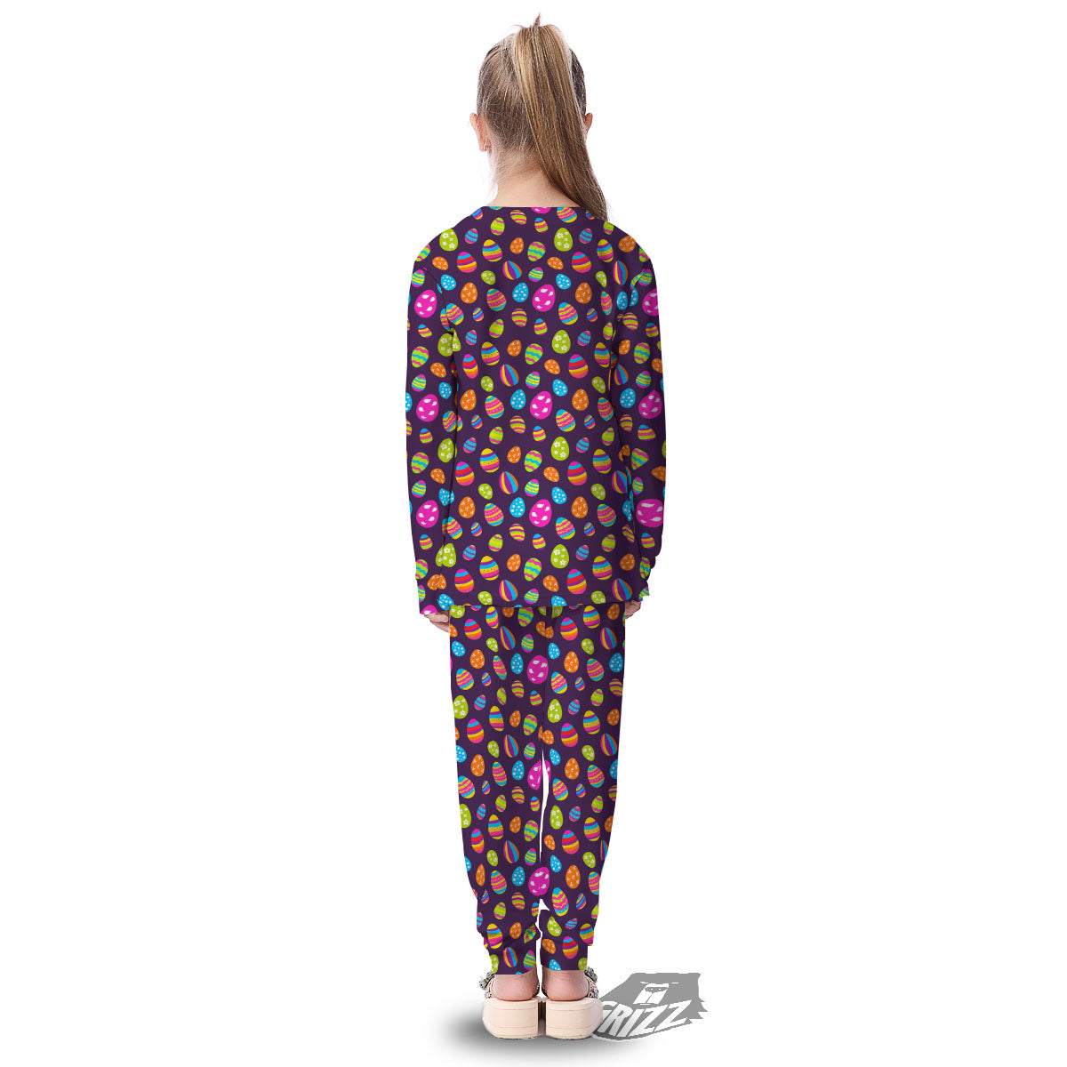 Easter Eggs Colorful Cute Print Pattern Kid's Pajamas-grizzshop