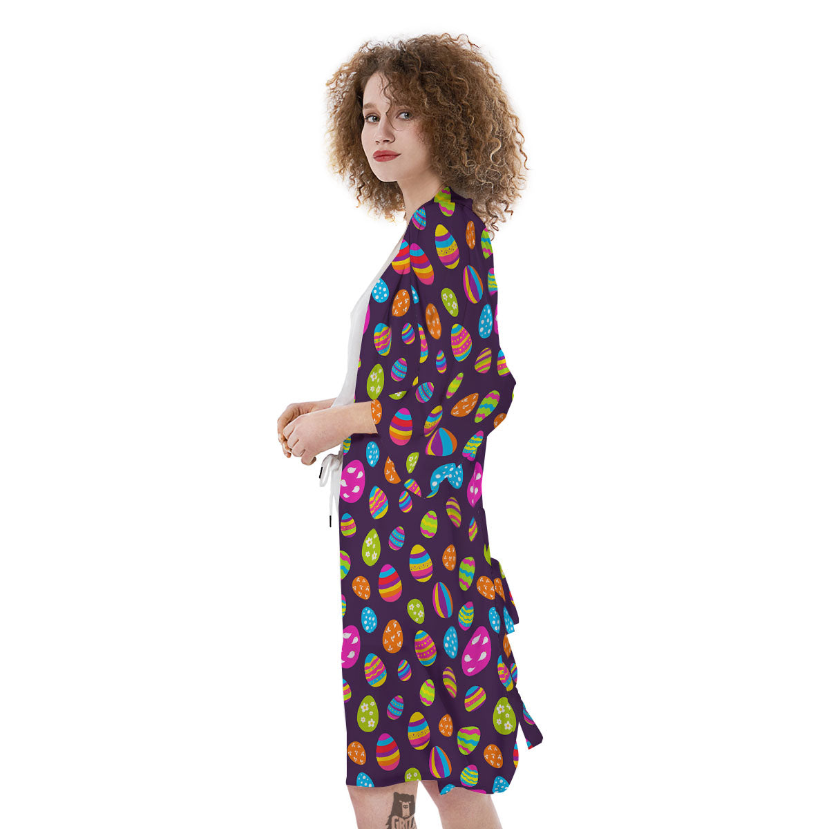 Easter Eggs Colorful Cute Print Pattern Kimono-grizzshop