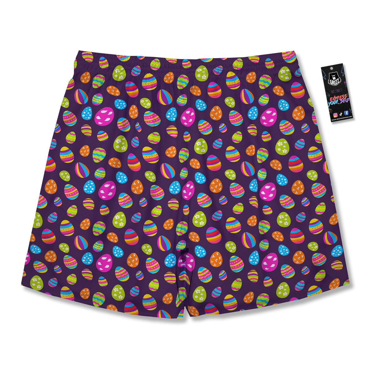 Easter Eggs Colorful Cute Print Pattern Men's Running Shorts-grizzshop