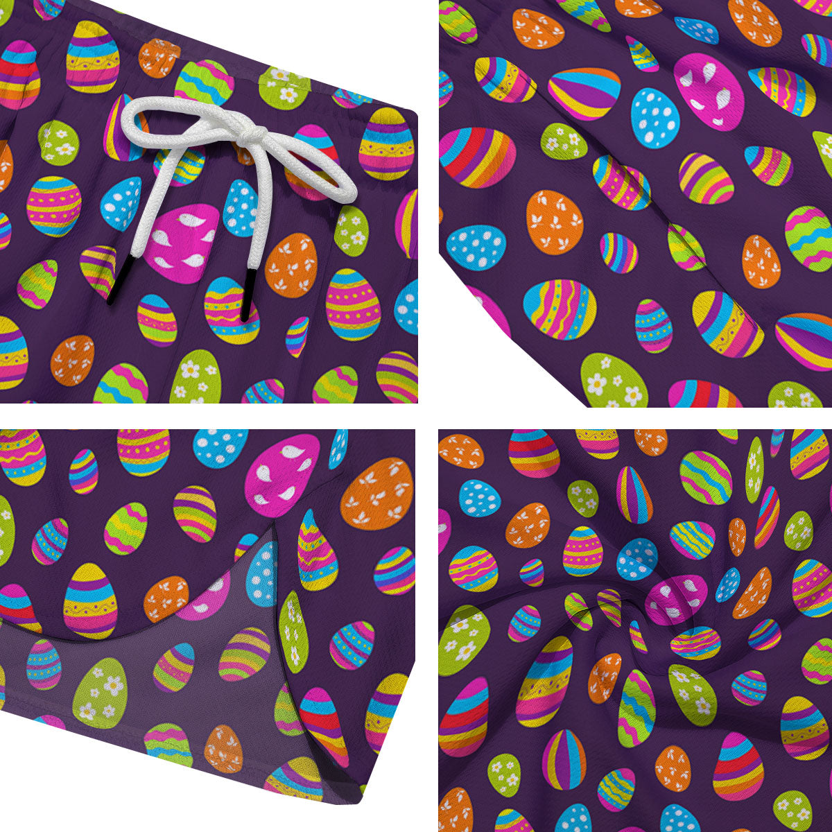 Easter Eggs Colorful Cute Print Pattern Men's Running Shorts-grizzshop