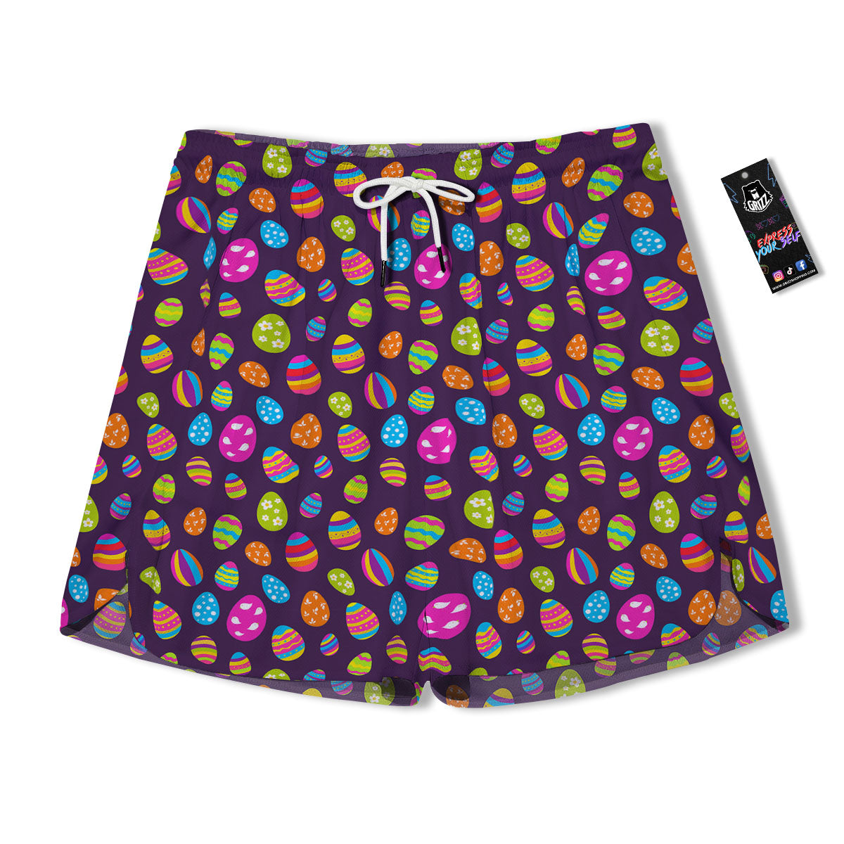 Easter Eggs Colorful Cute Print Pattern Men's Running Shorts-grizzshop