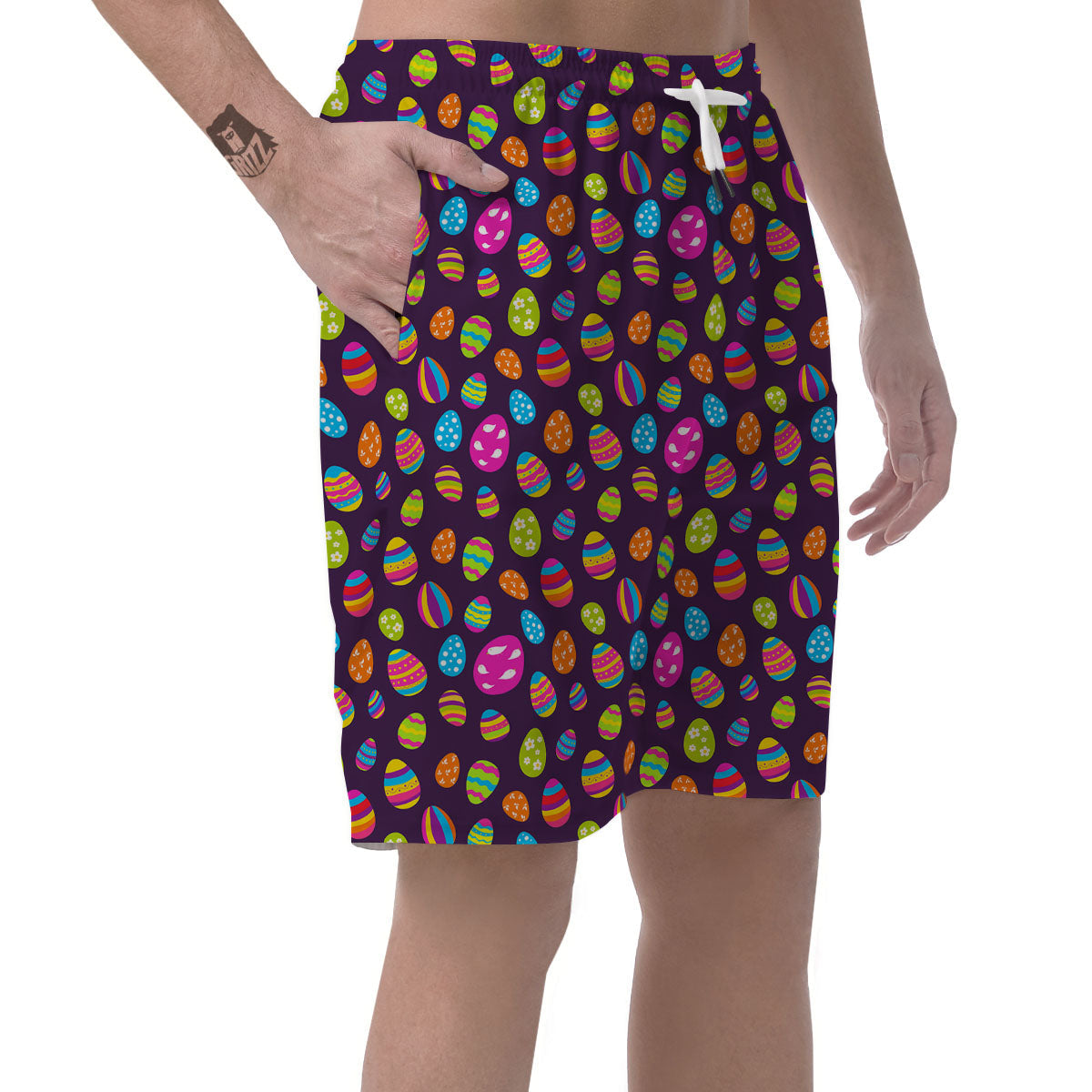 Easter Eggs Colorful Cute Print Pattern Men's Shorts-grizzshop