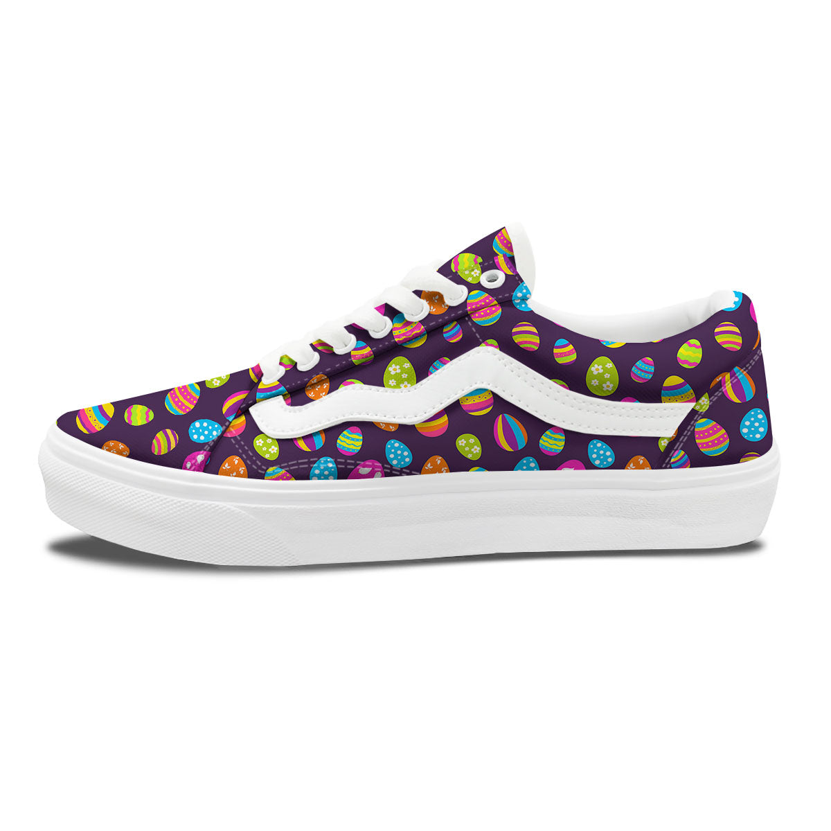 Easter Eggs Colorful Cute Print Pattern Skate Shoes-grizzshop
