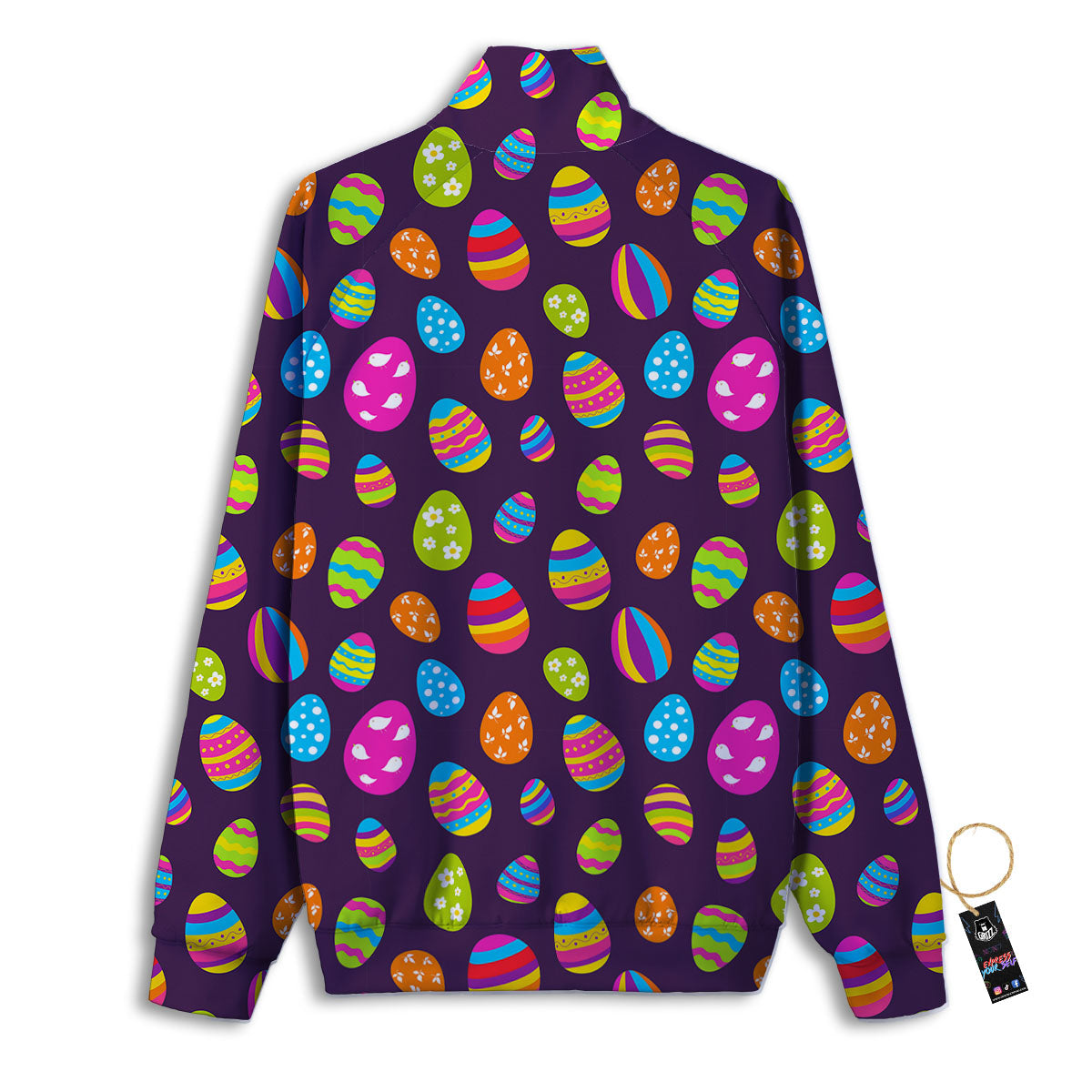 Easter Eggs Colorful Cute Print Pattern Track Jacket-grizzshop