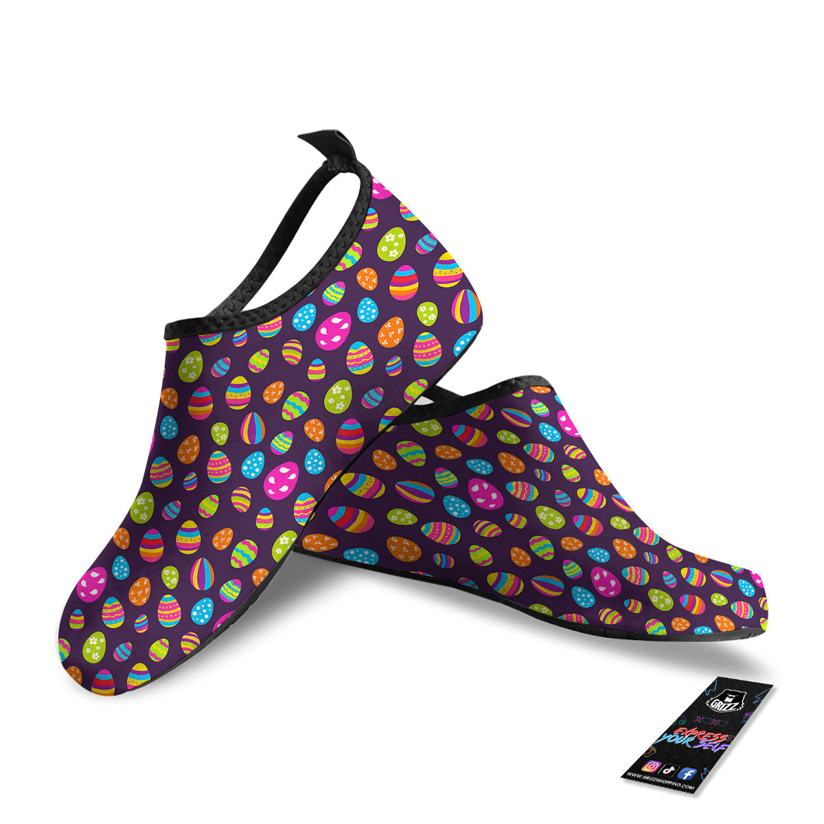 Easter Eggs Colorful Cute Print Pattern Water Shoes-grizzshop