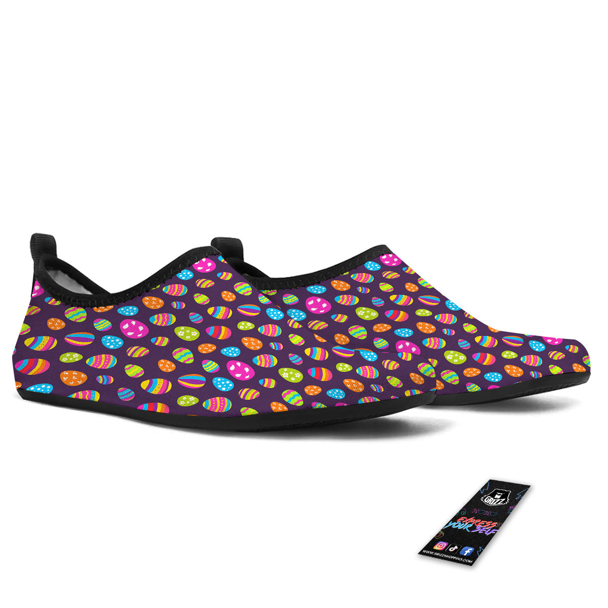Easter Eggs Colorful Cute Print Pattern Water Shoes-grizzshop