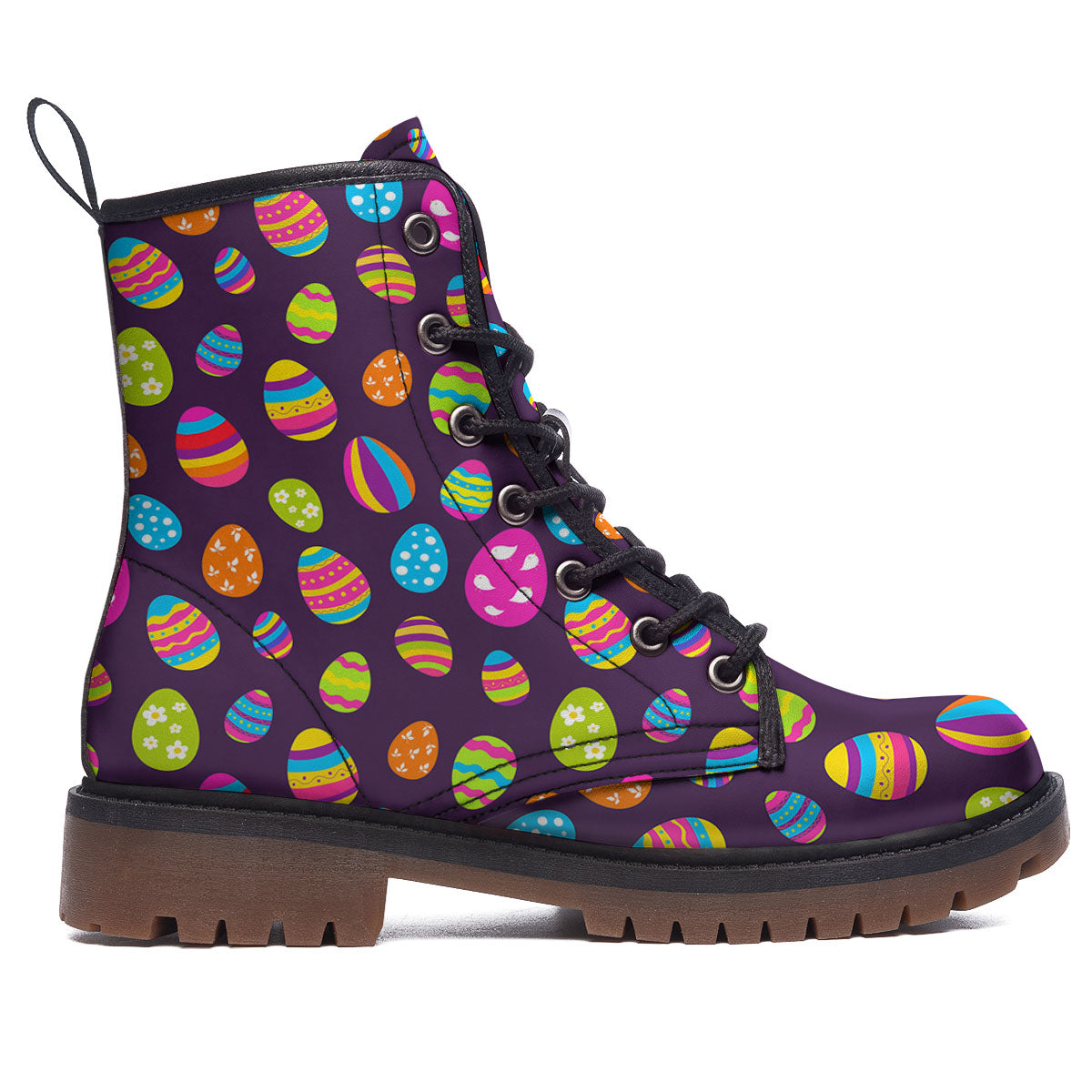 Easter Eggs Colorful Cute Print Pattern Work Boots-grizzshop