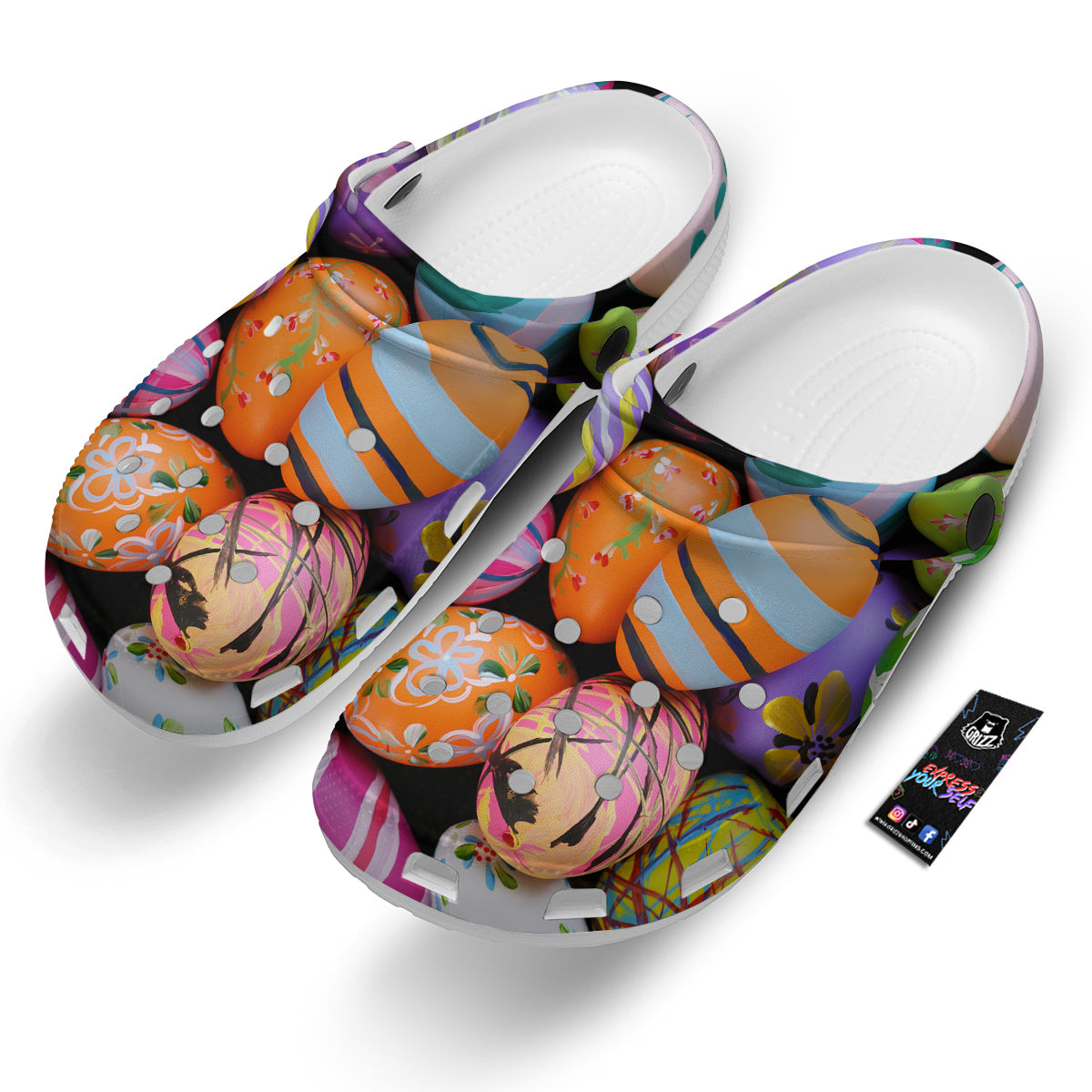 Easter Eggs Colorful Print Clog-grizzshop