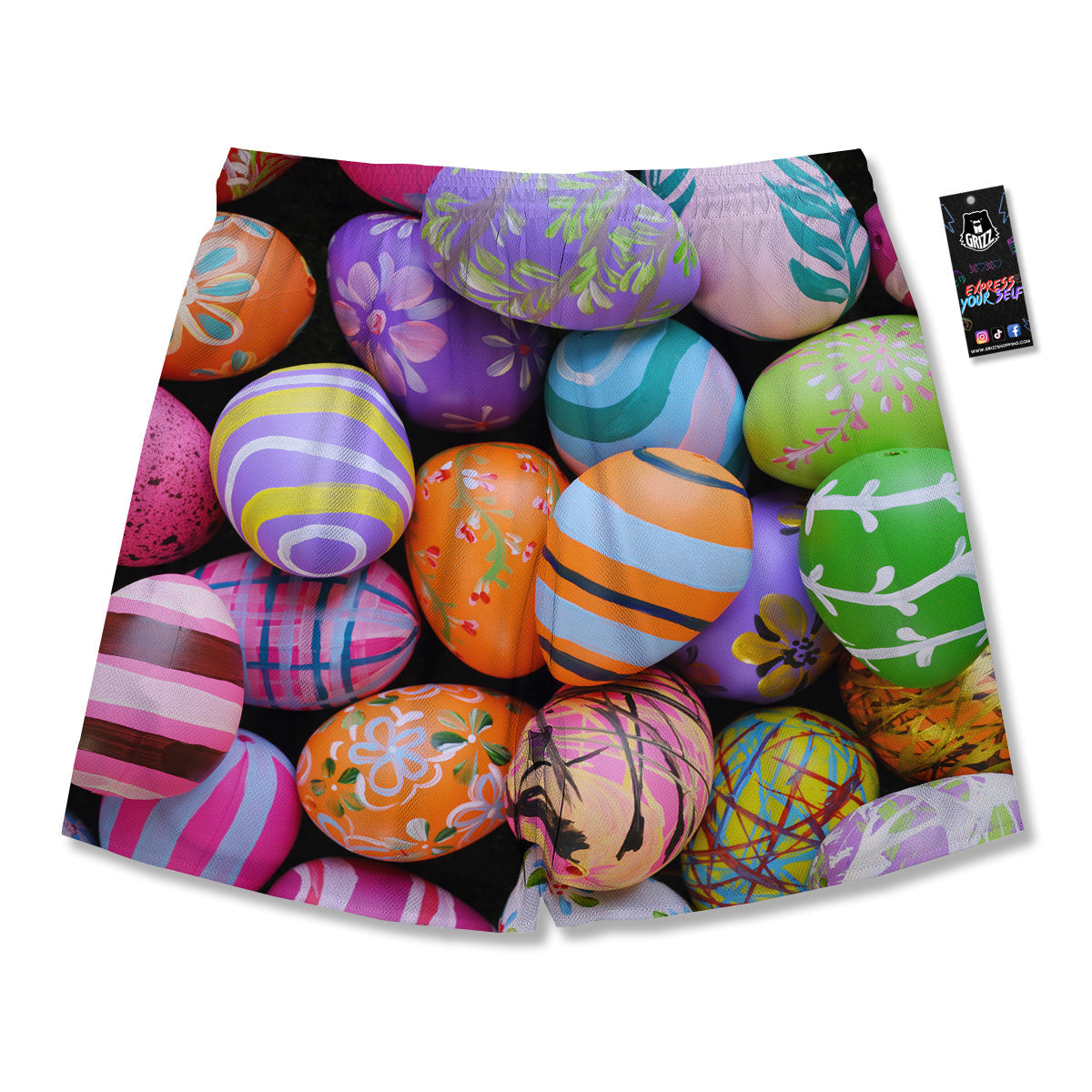 Easter Eggs Colorful Print Men's Running Shorts-grizzshop