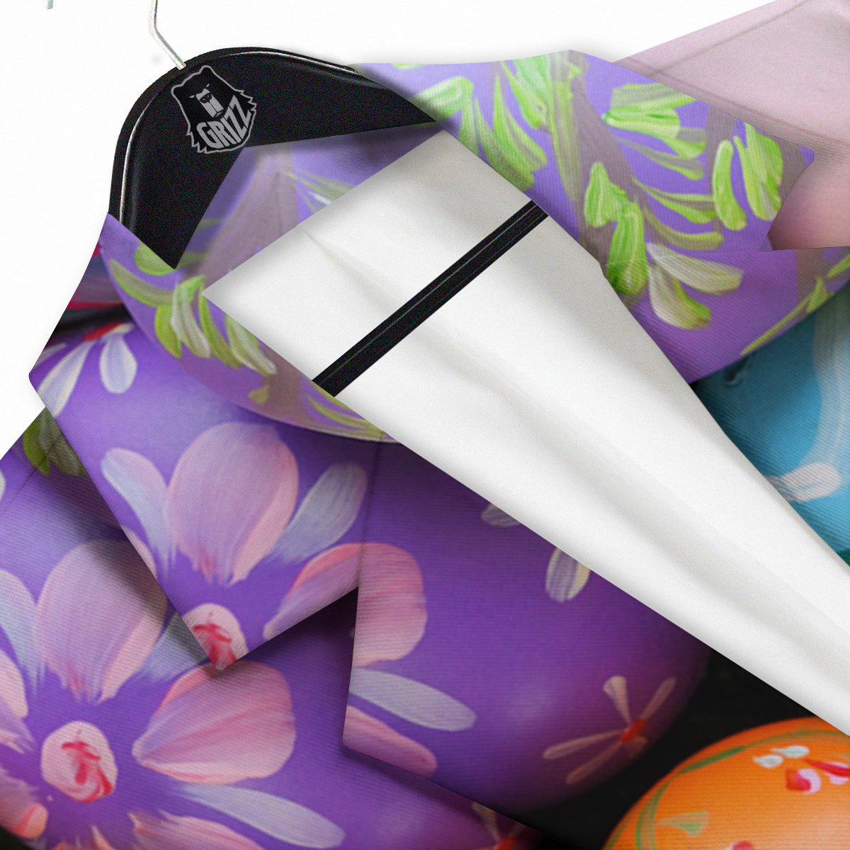 Easter Eggs Colorful Print Men's Sport Coat-grizzshop