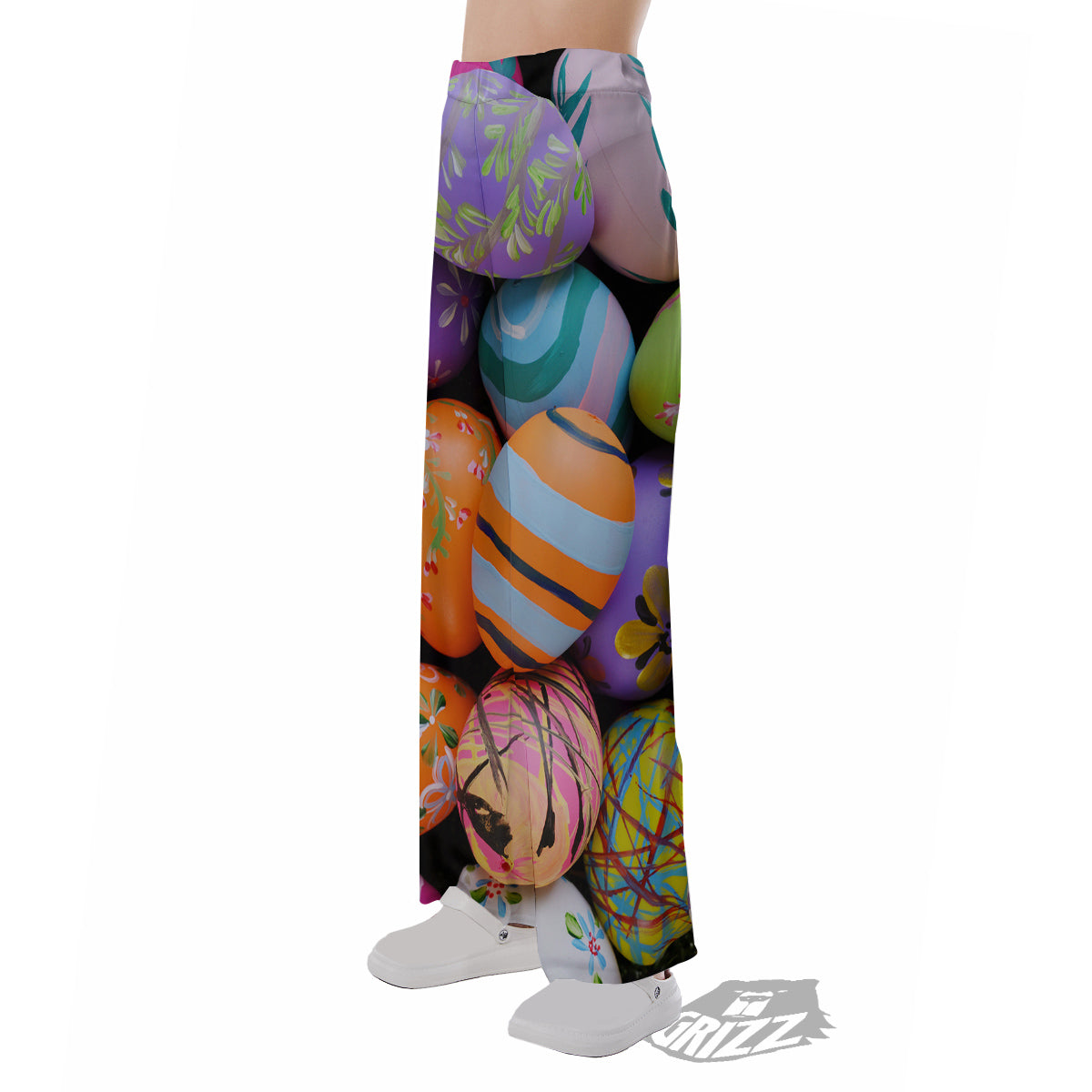 Easter Eggs Colorful Print Pajama Pants-grizzshop
