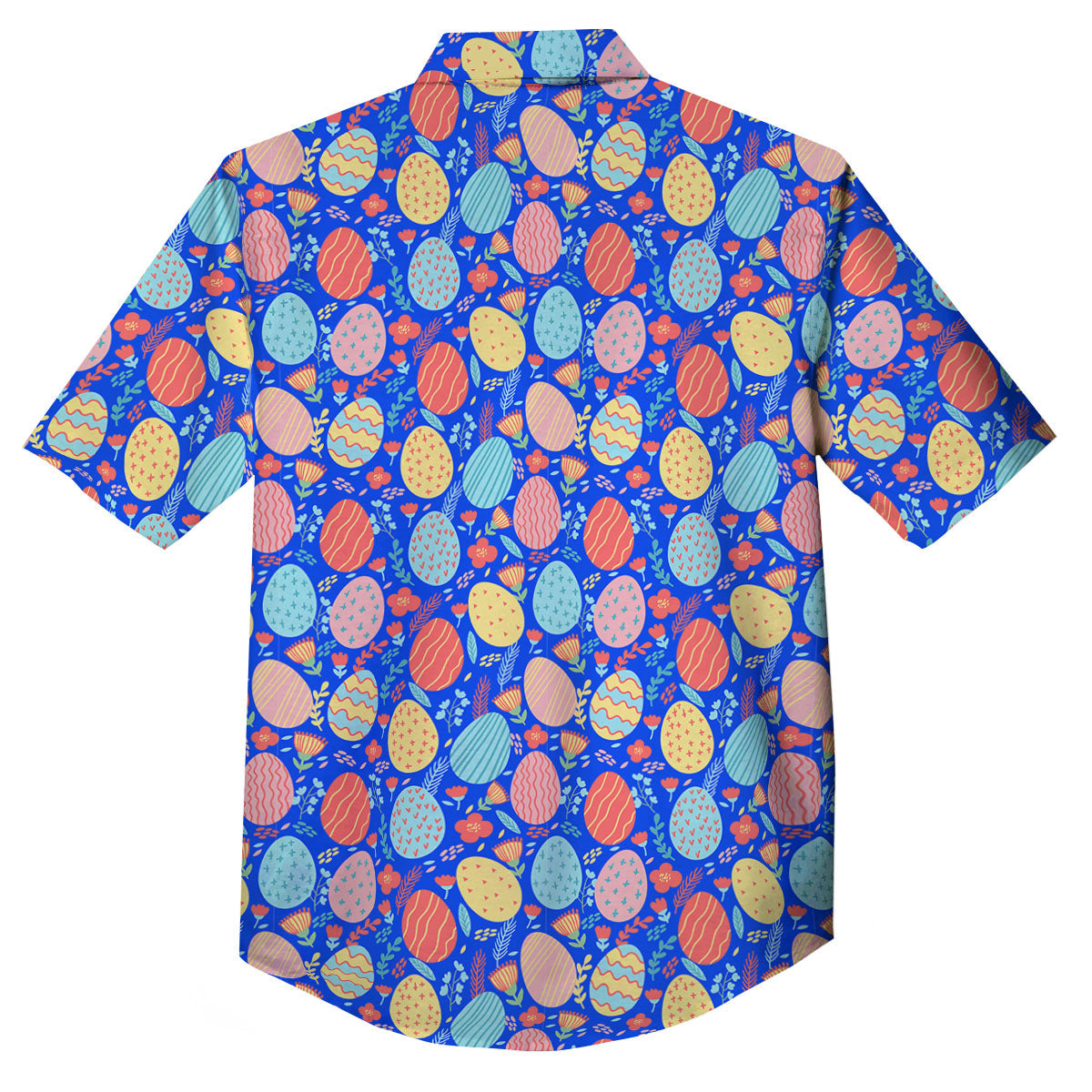 Easter Eggs Colorful Print Pattern Button Up Shirt-grizzshop