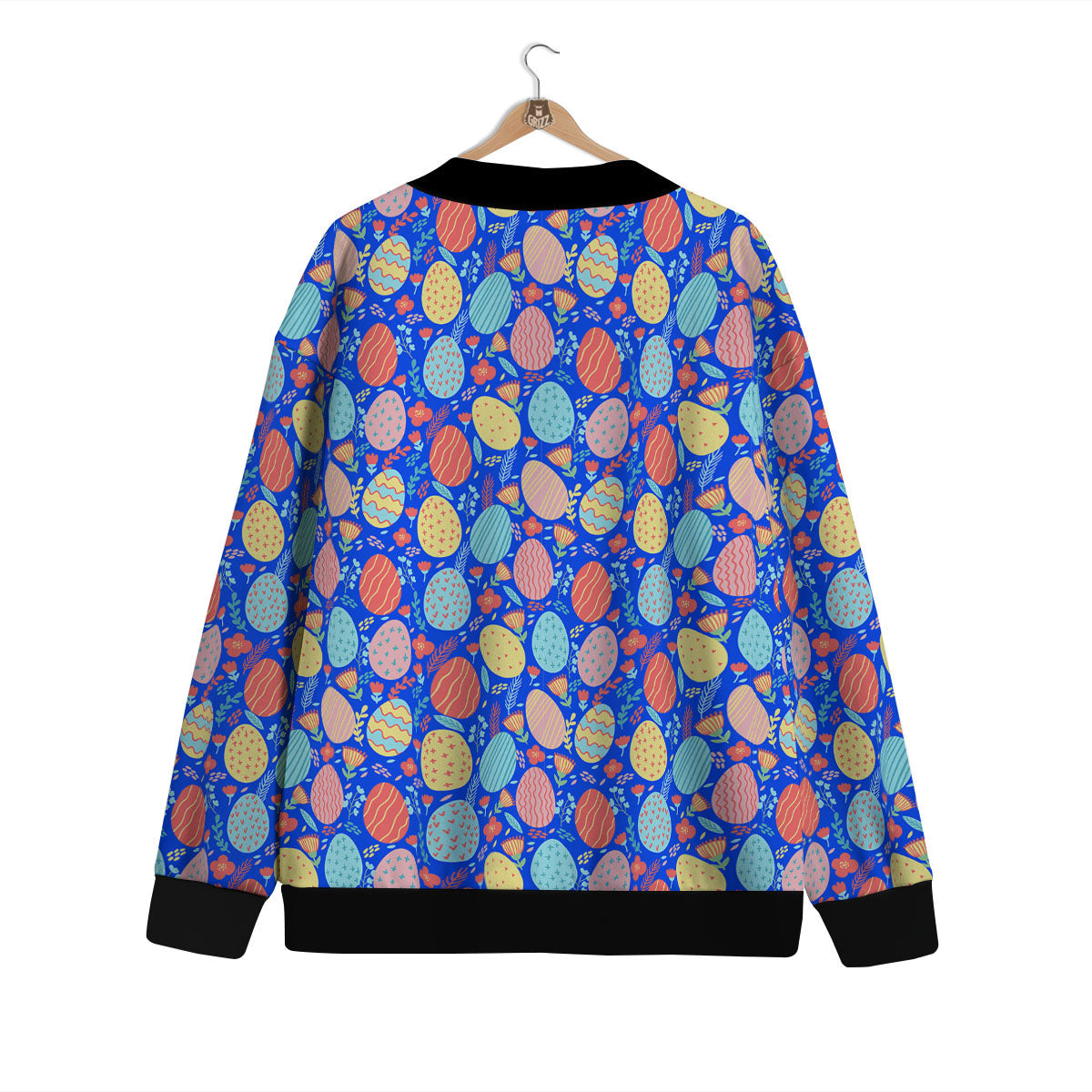 Easter Eggs Colorful Print Pattern Cardigan-grizzshop