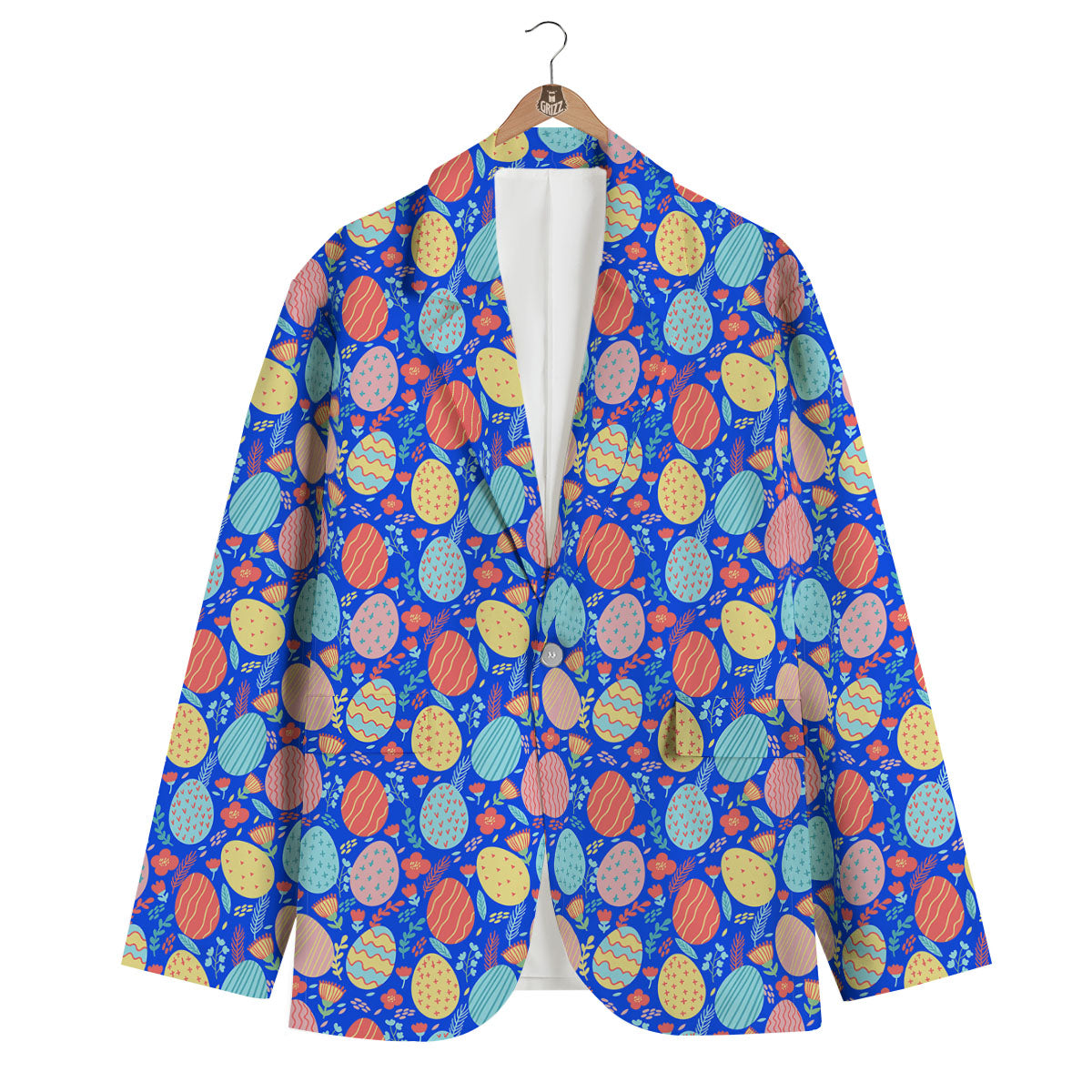 Easter Eggs Colorful Print Pattern Men's Blazer-grizzshop