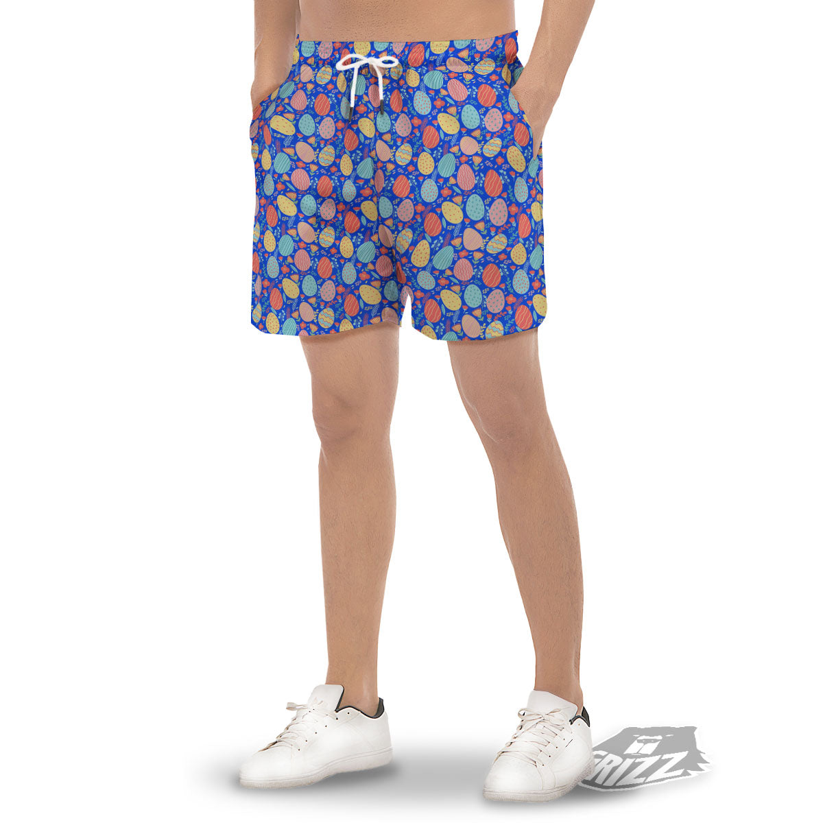 Easter Eggs Colorful Print Pattern Men's Gym Shorts-grizzshop