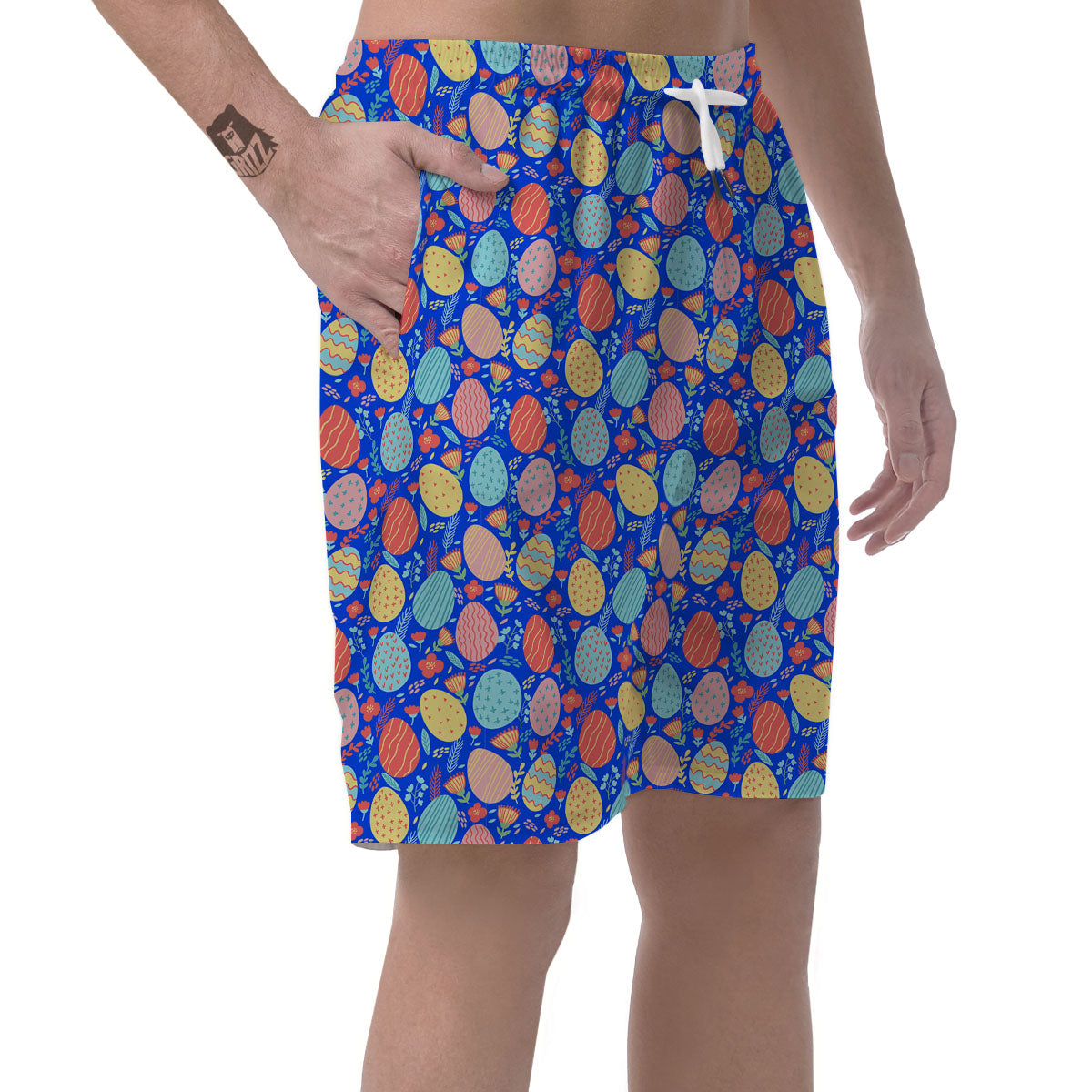 Easter Eggs Colorful Print Pattern Men's Shorts-grizzshop