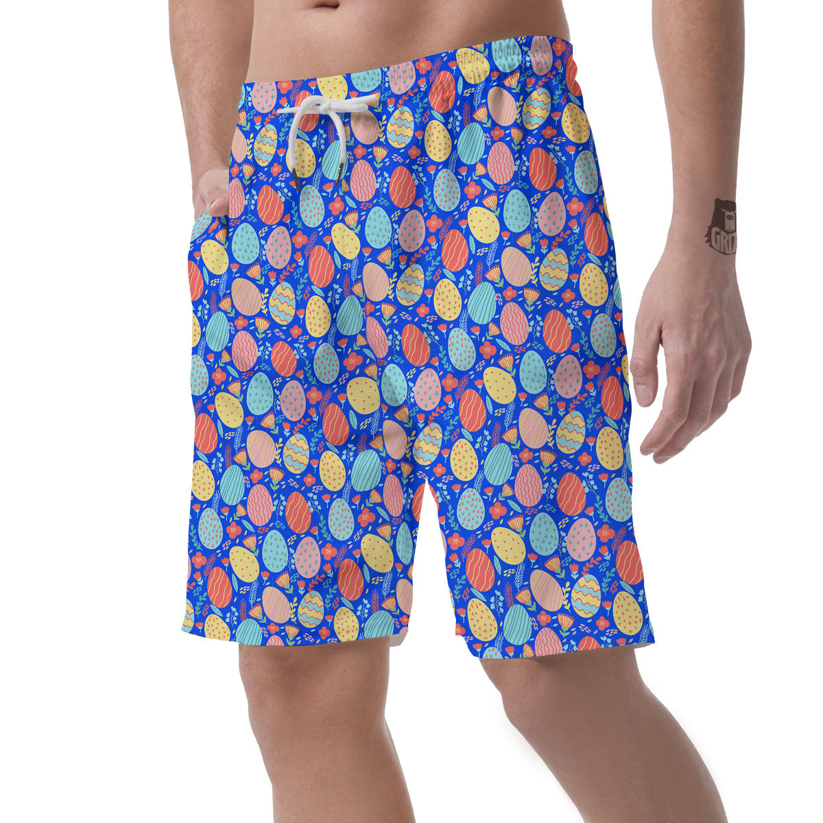 Easter Eggs Colorful Print Pattern Men's Shorts-grizzshop