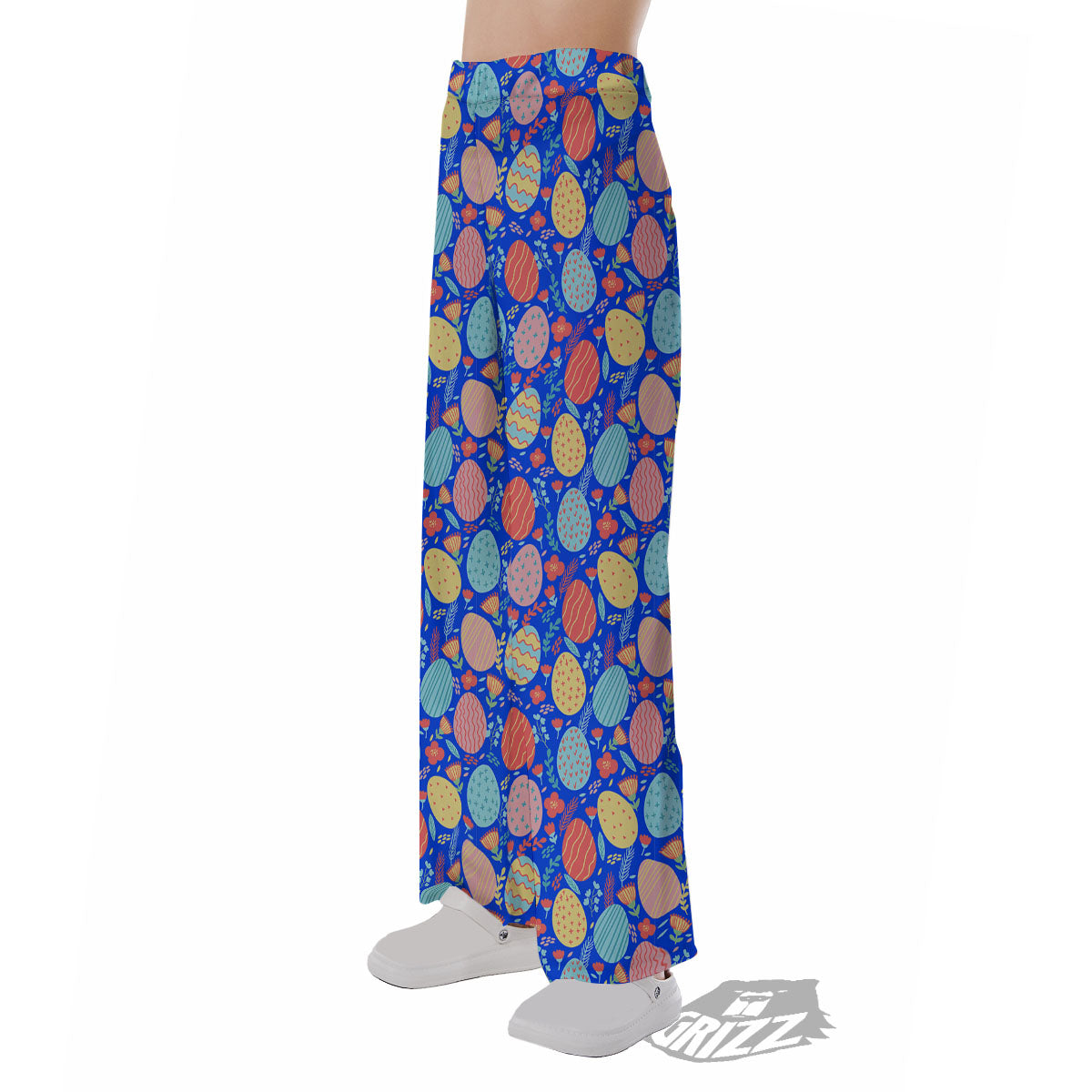 Easter Eggs Colorful Print Pattern Pajama Pants-grizzshop