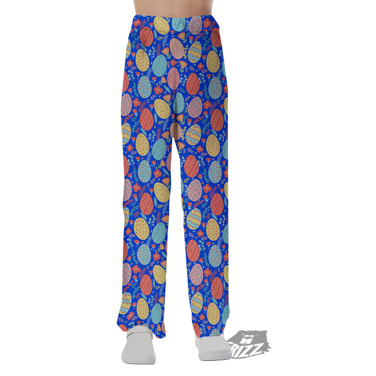 Easter Eggs Colorful Print Pattern Pajama Pants-grizzshop