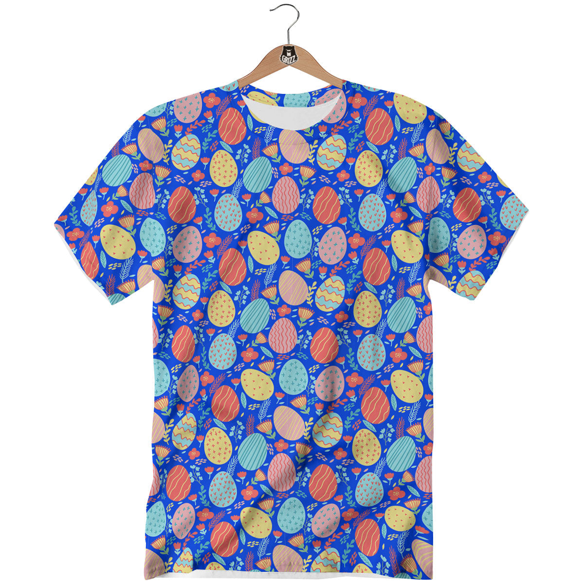 Easter Eggs Colorful Print Pattern T-Shirt-grizzshop