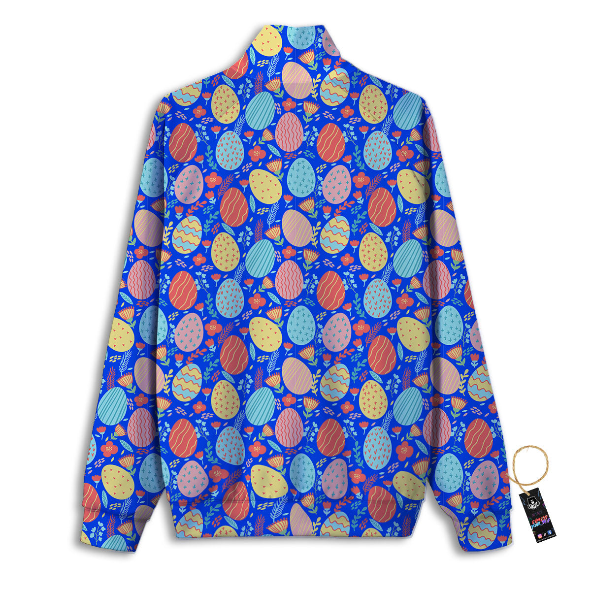 Easter Eggs Colorful Print Pattern Track Jacket-grizzshop