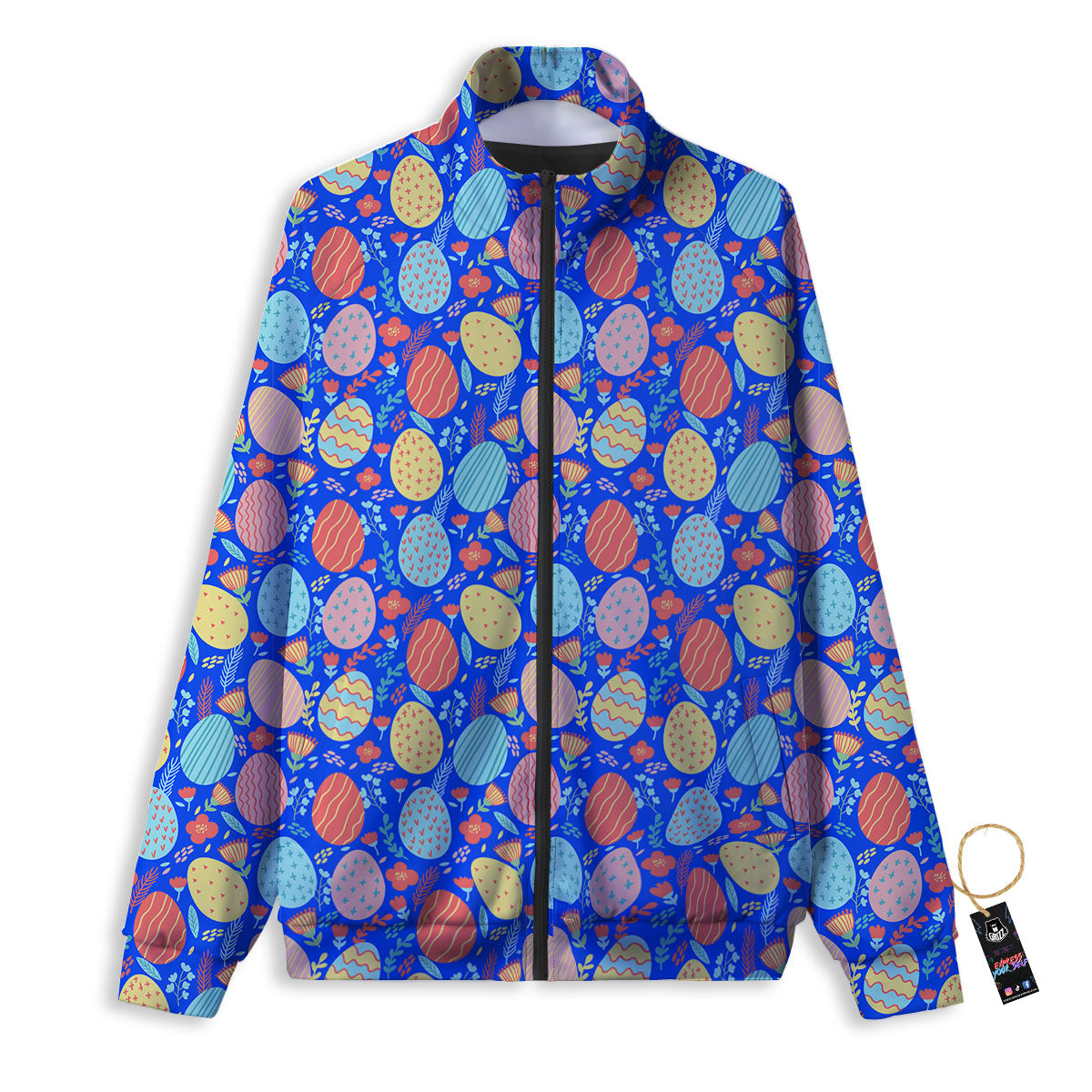 Easter Eggs Colorful Print Pattern Track Jacket-grizzshop