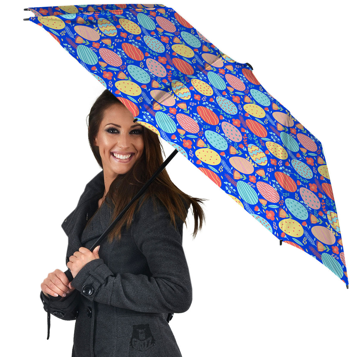 Easter Eggs Colorful Print Pattern Umbrella-grizzshop