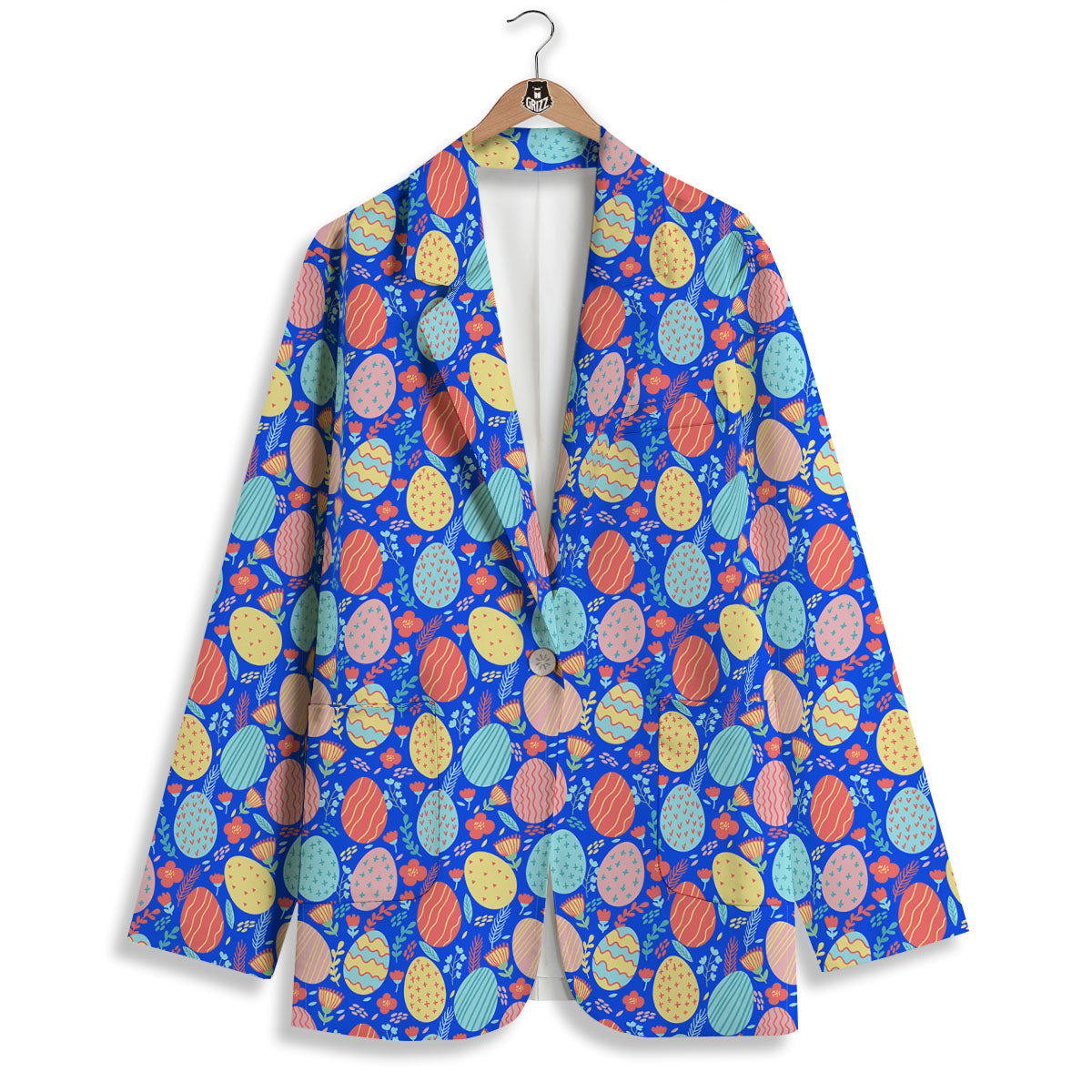 Easter Eggs Colorful Print Pattern Women's Blazer-grizzshop