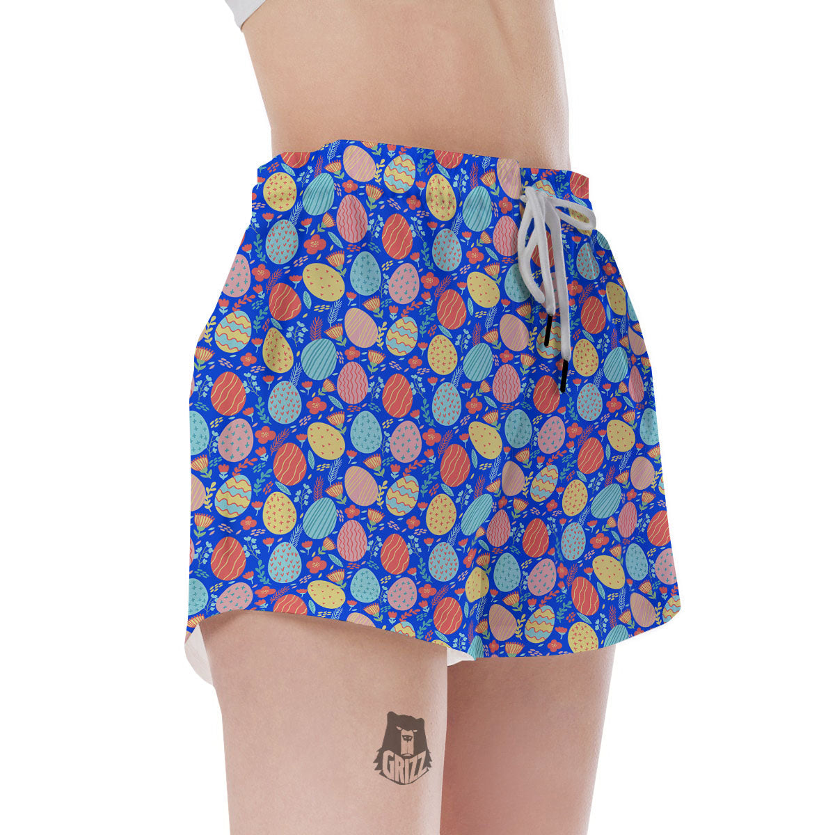 Easter Eggs Colorful Print Pattern Women's Shorts-grizzshop