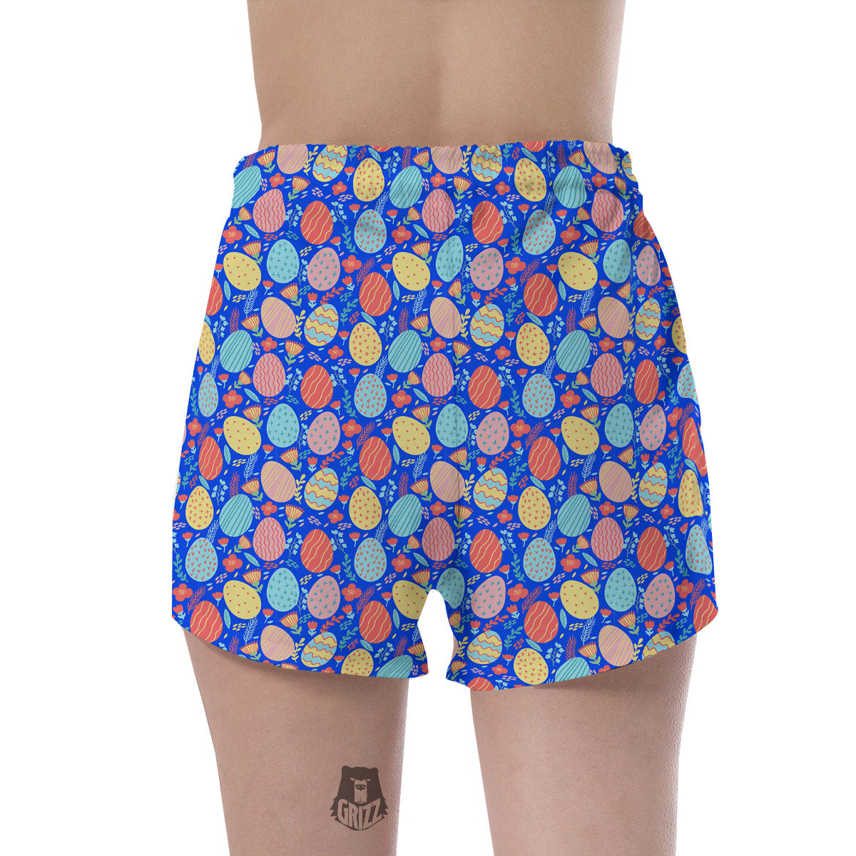 Easter Eggs Colorful Print Pattern Women's Shorts-grizzshop