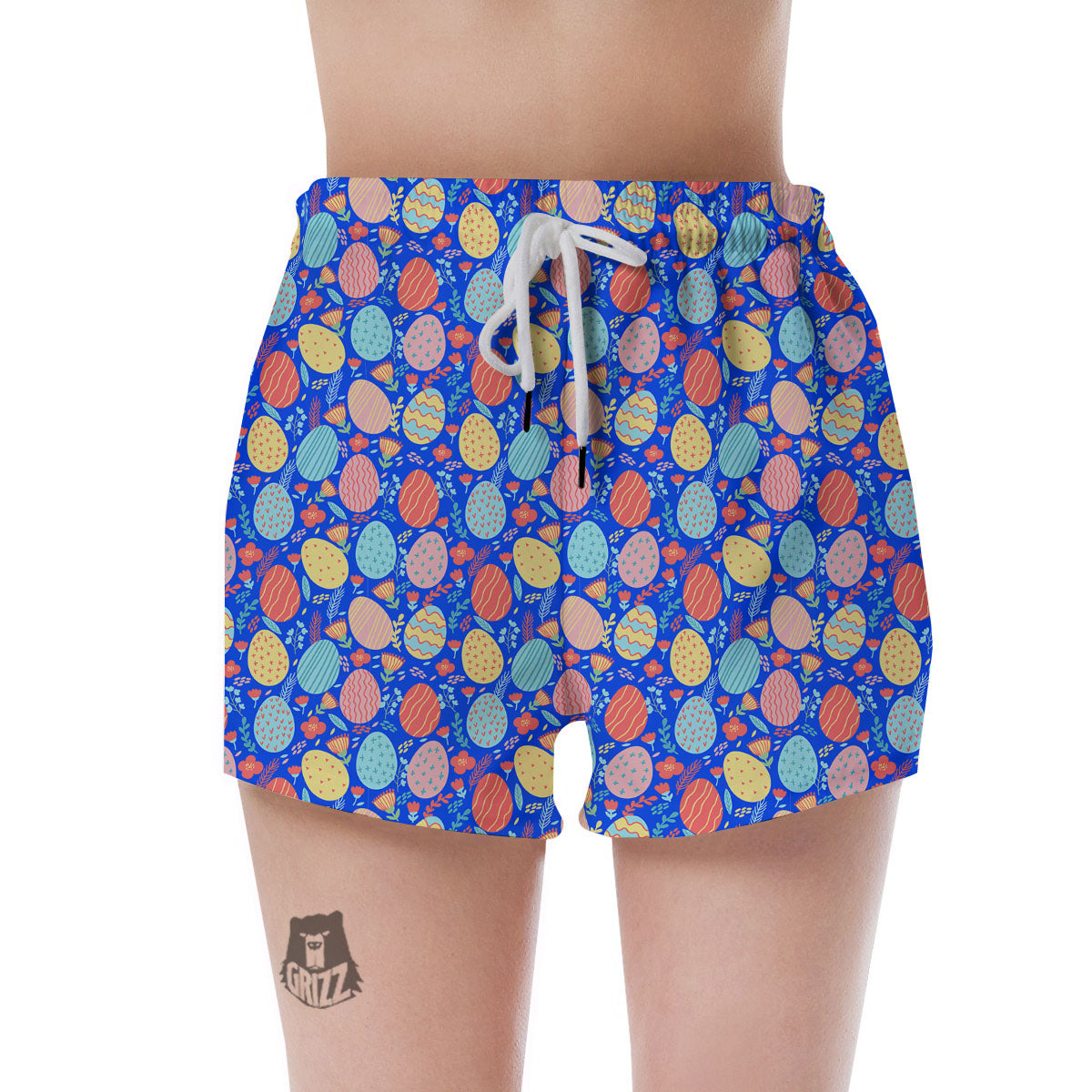 Easter Eggs Colorful Print Pattern Women's Shorts-grizzshop