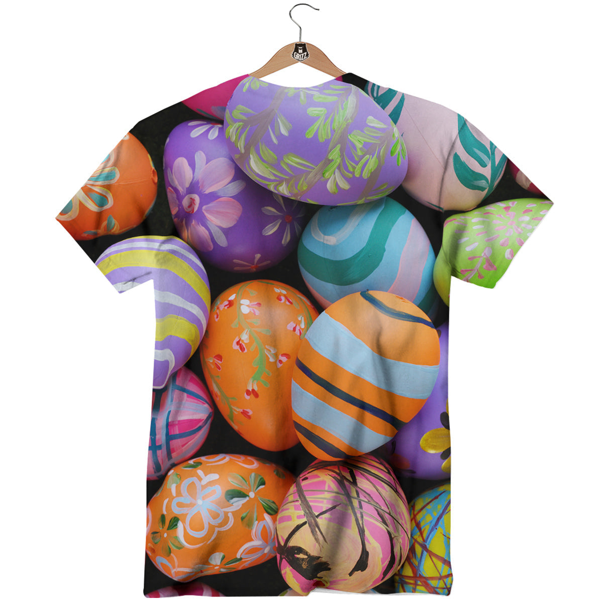 Easter Eggs Colorful Print T-Shirt-grizzshop