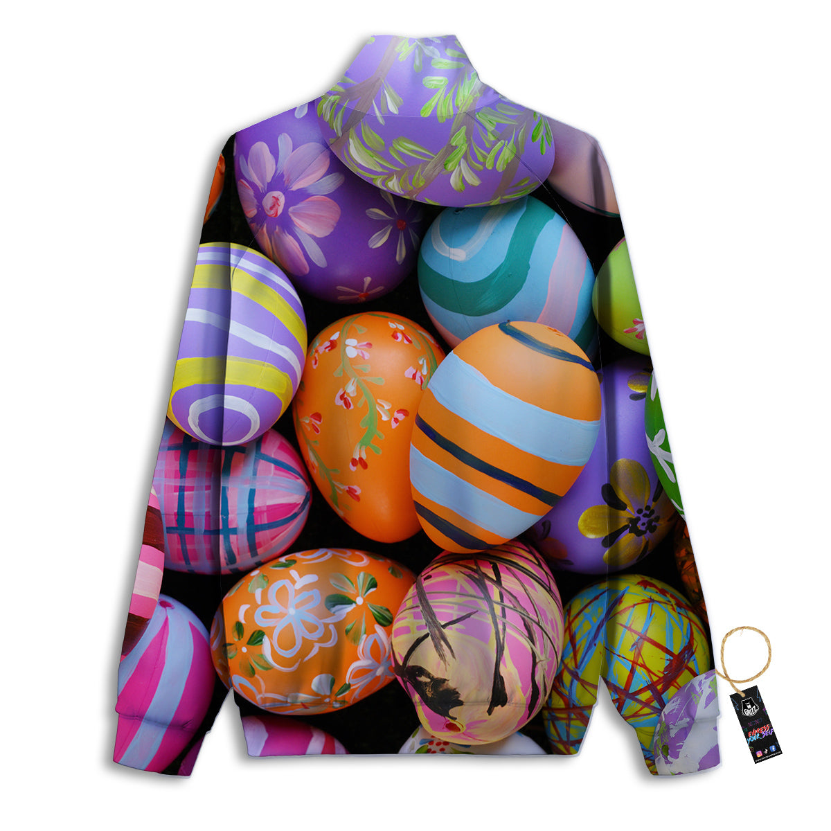 Easter Eggs Colorful Print Track Jacket-grizzshop