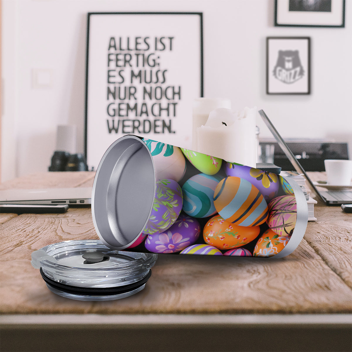 Easter Eggs Colorful Print Tumbler-grizzshop