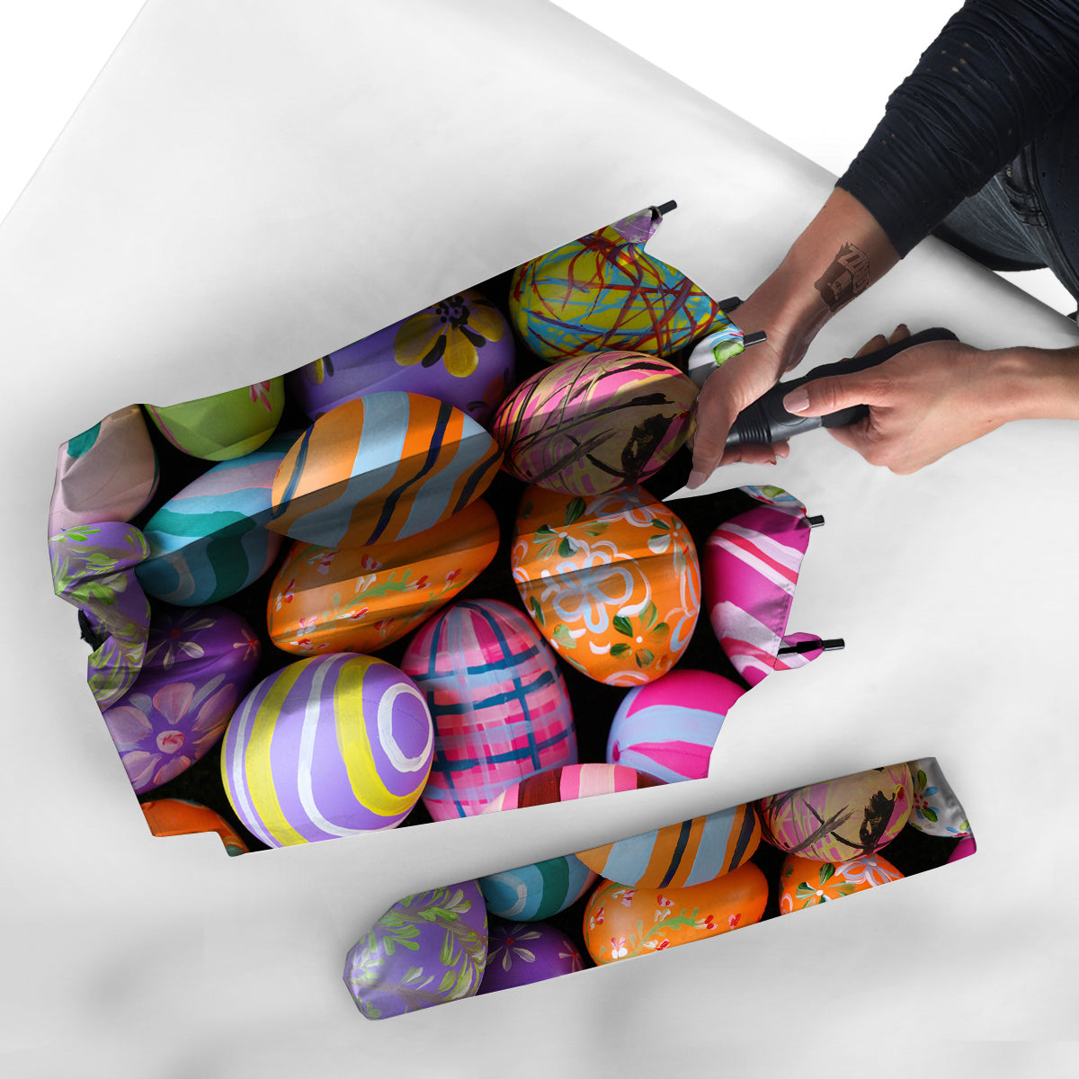 Easter Eggs Colorful Print Umbrella-grizzshop