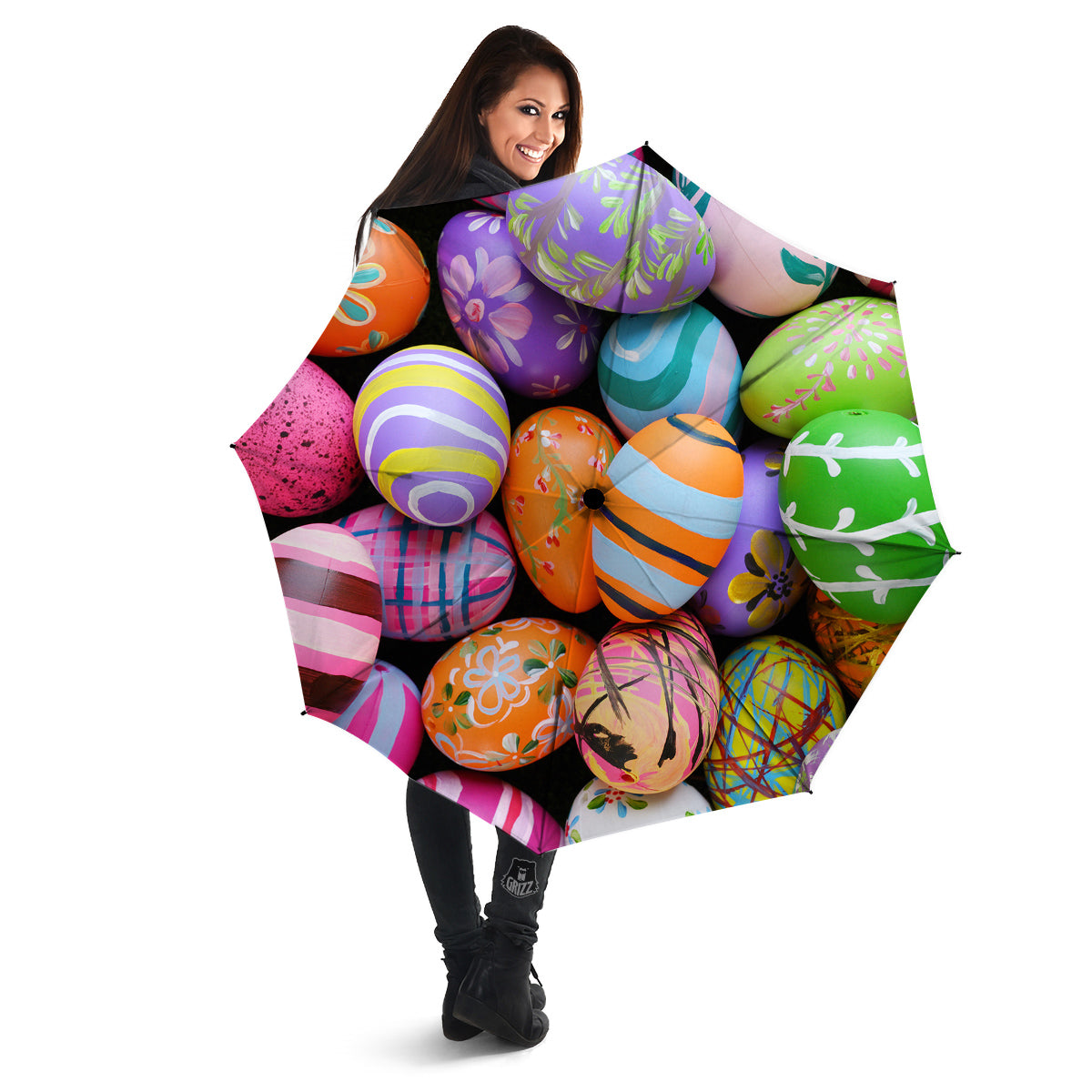 Easter Eggs Colorful Print Umbrella-grizzshop
