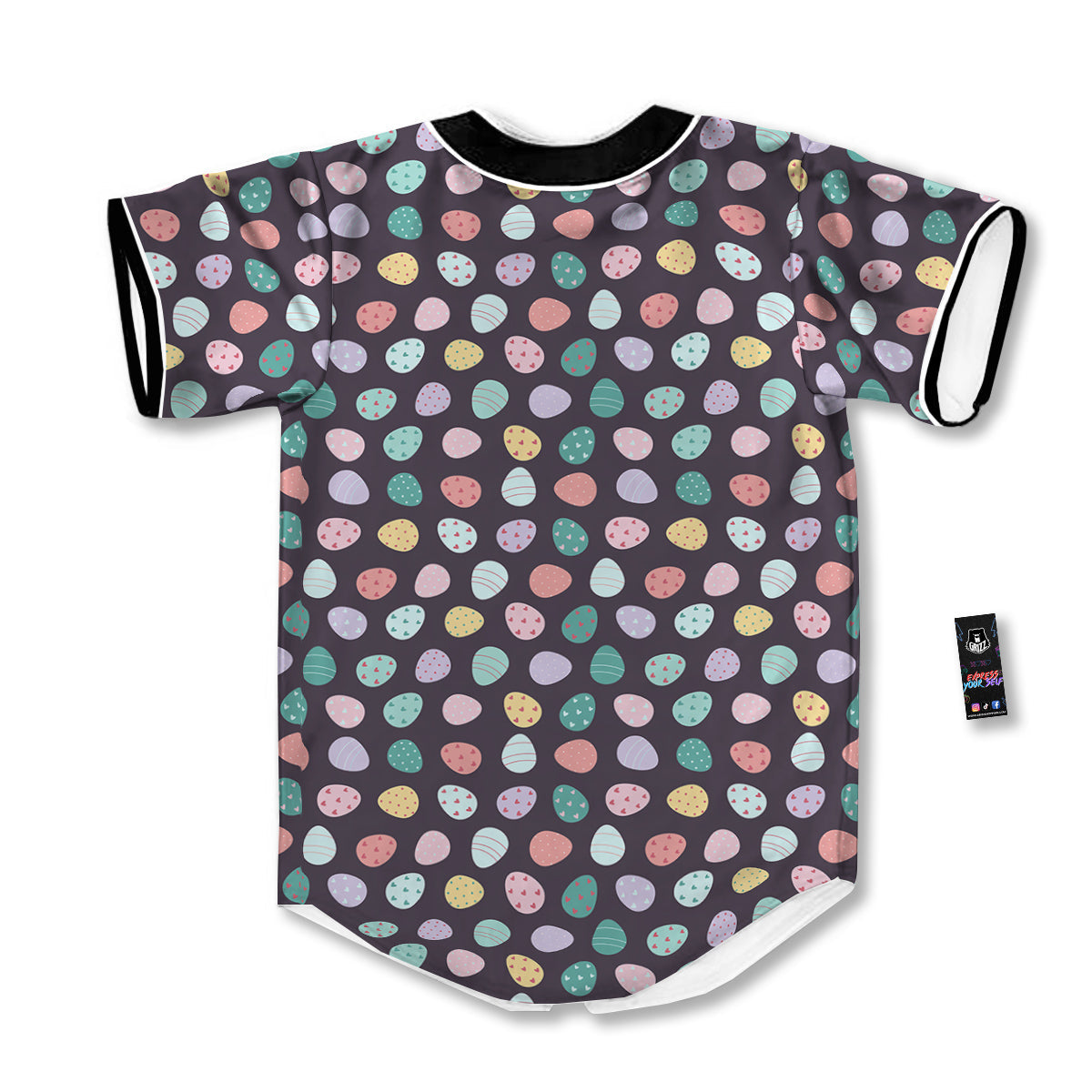 Easter Eggs Cute Print Pattern Baseball Jersey-grizzshop