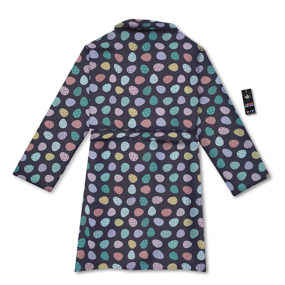 Easter Eggs Cute Print Pattern Bathrobe-grizzshop