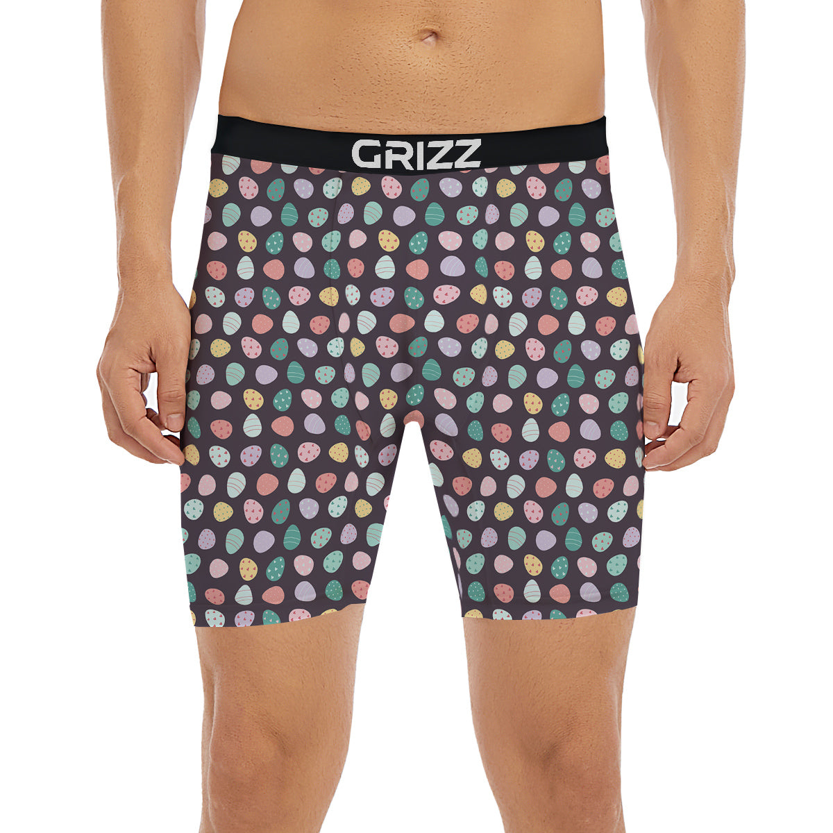 Easter Eggs Cute Print Pattern Boxer Briefs-grizzshop
